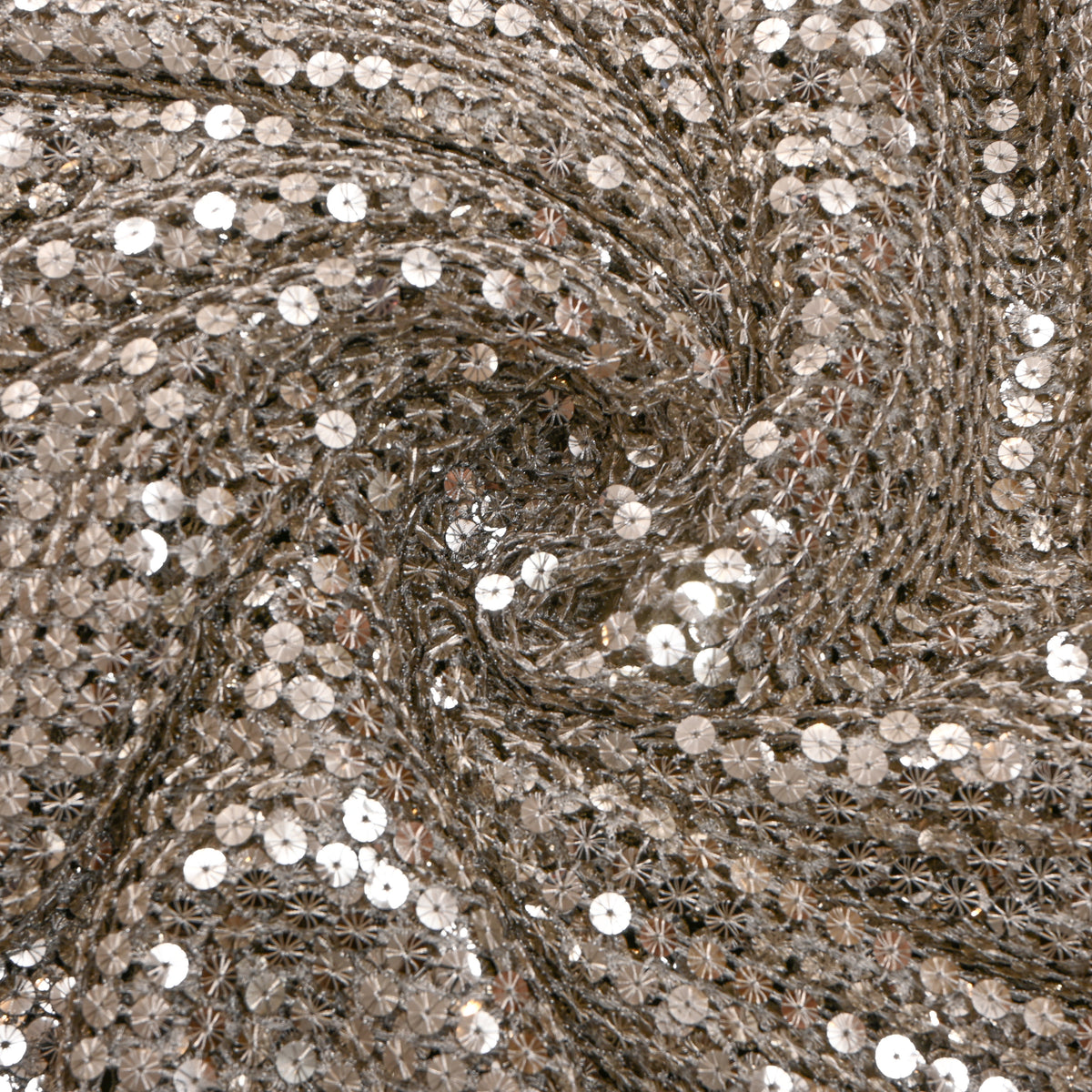 Metallic Silver All-Over Sequin Shimmer Fabric