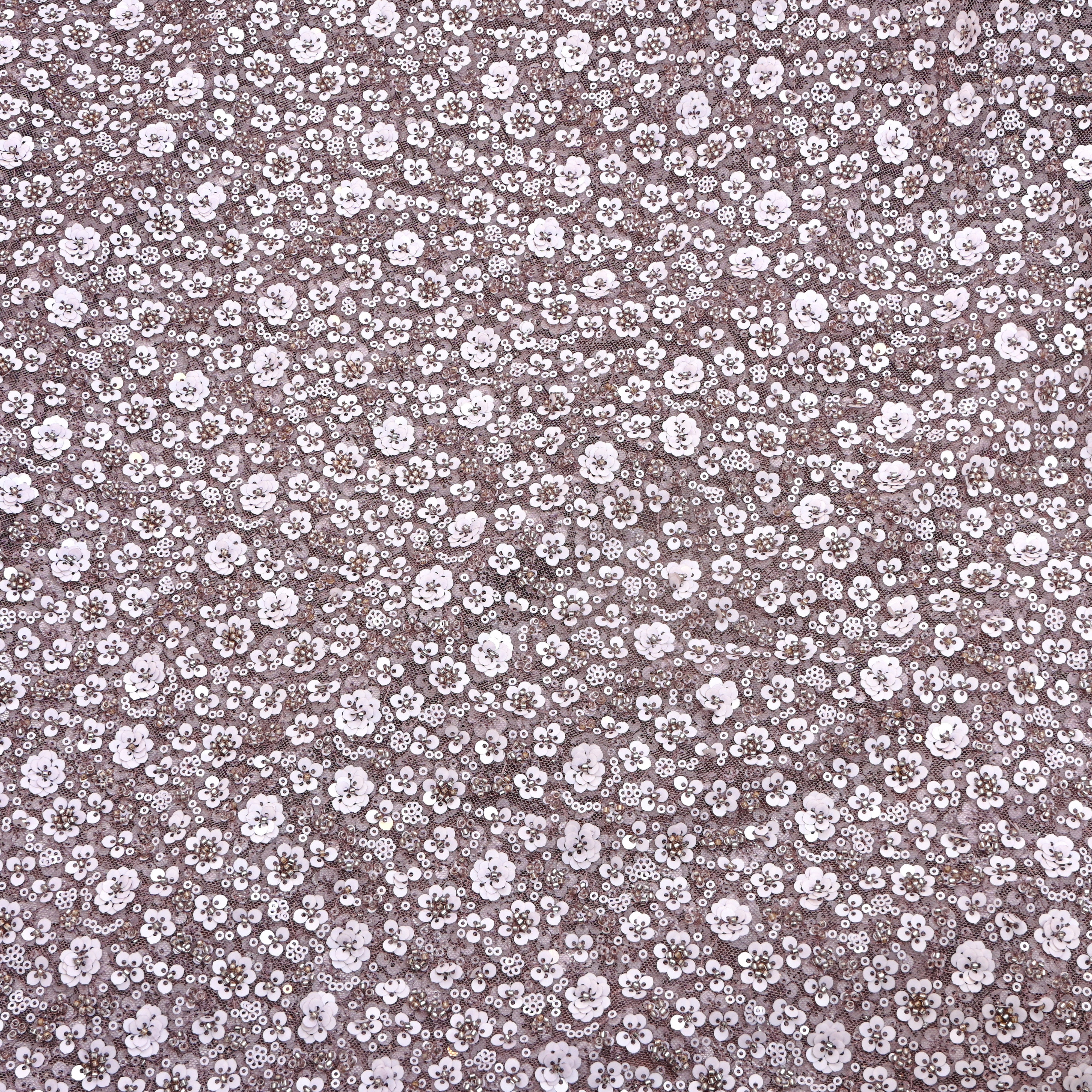 Soft Light Purple Embroidery Net Fabric
