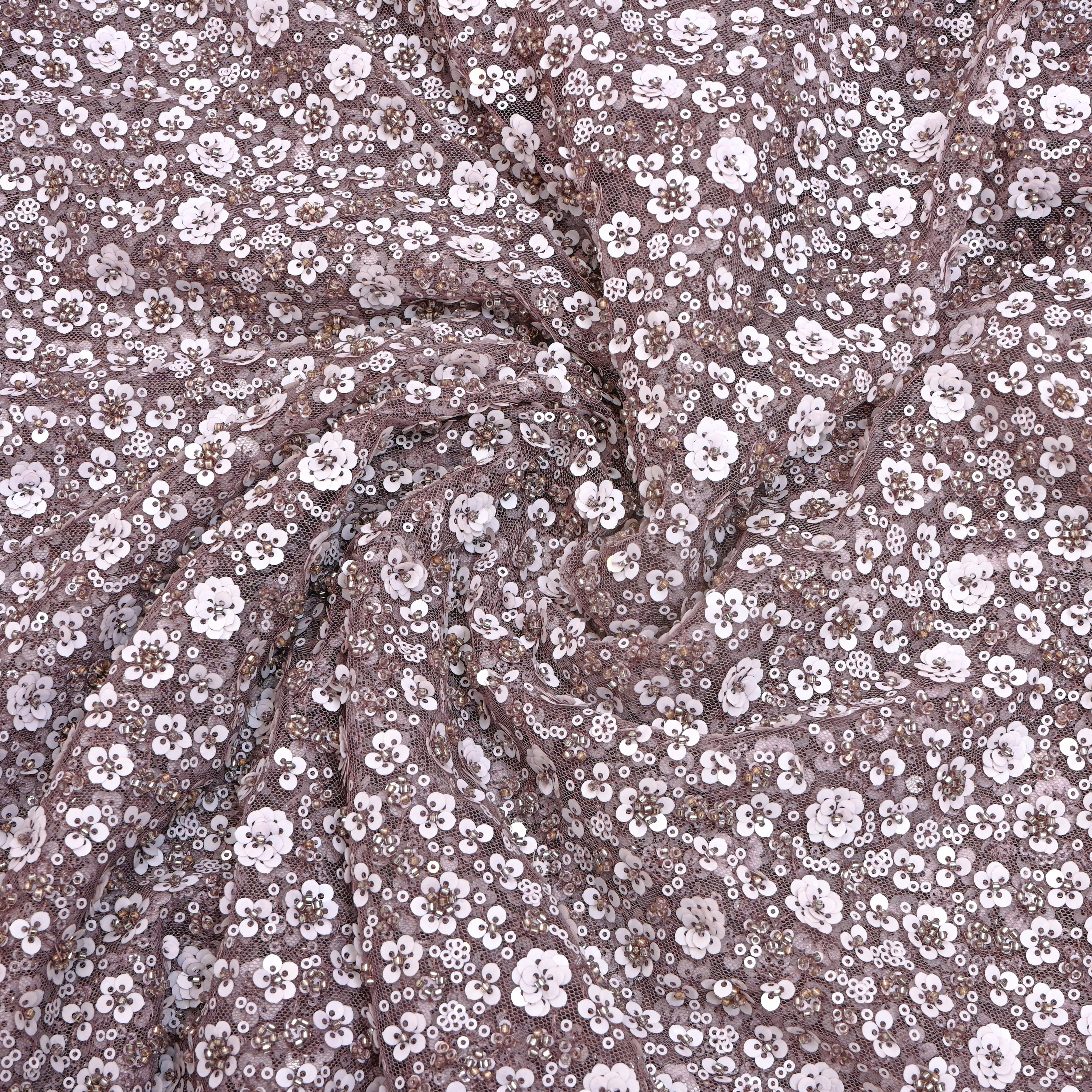 Soft Light Purple Embroidery Net Fabric