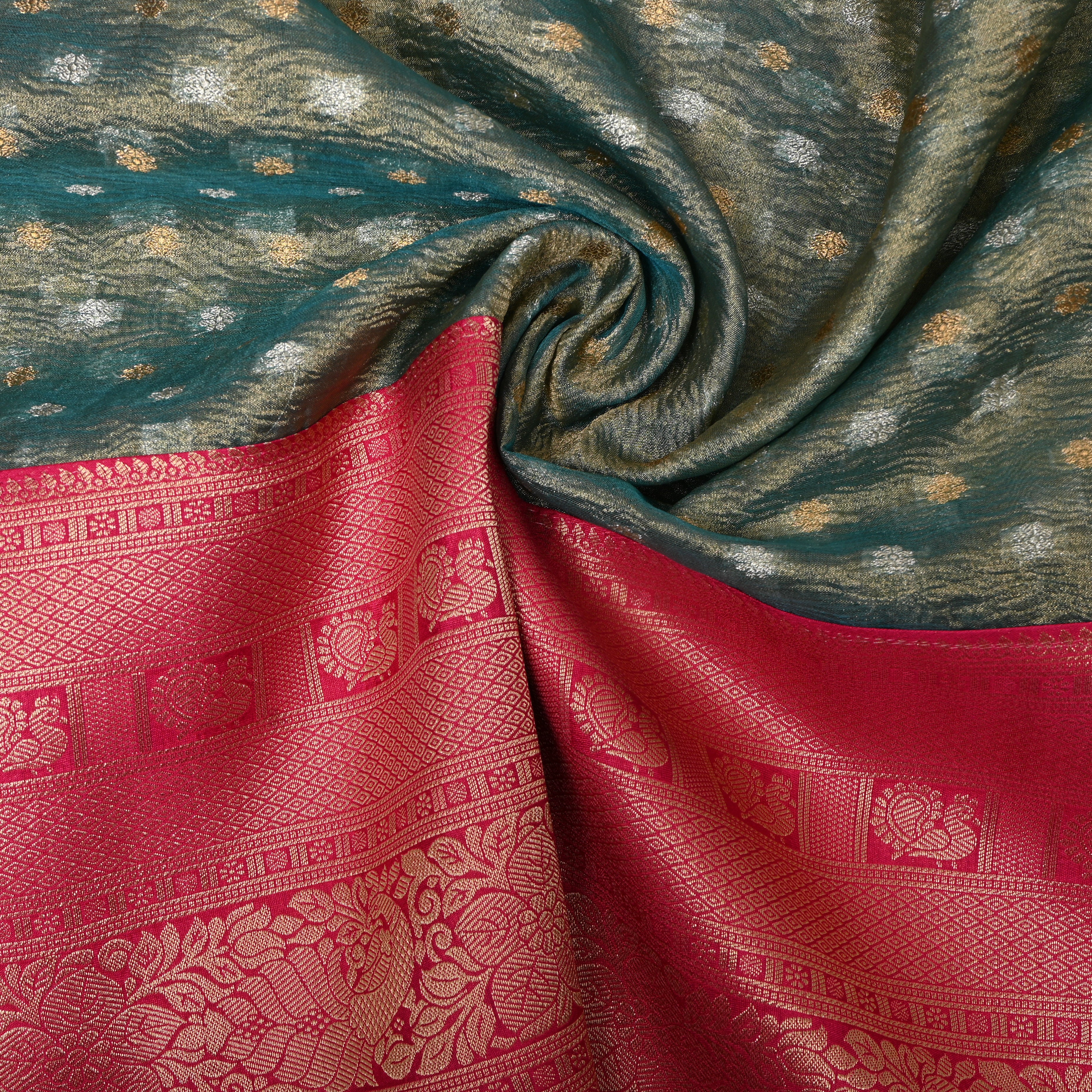 Sage Green Tissue Jamawar Fabric