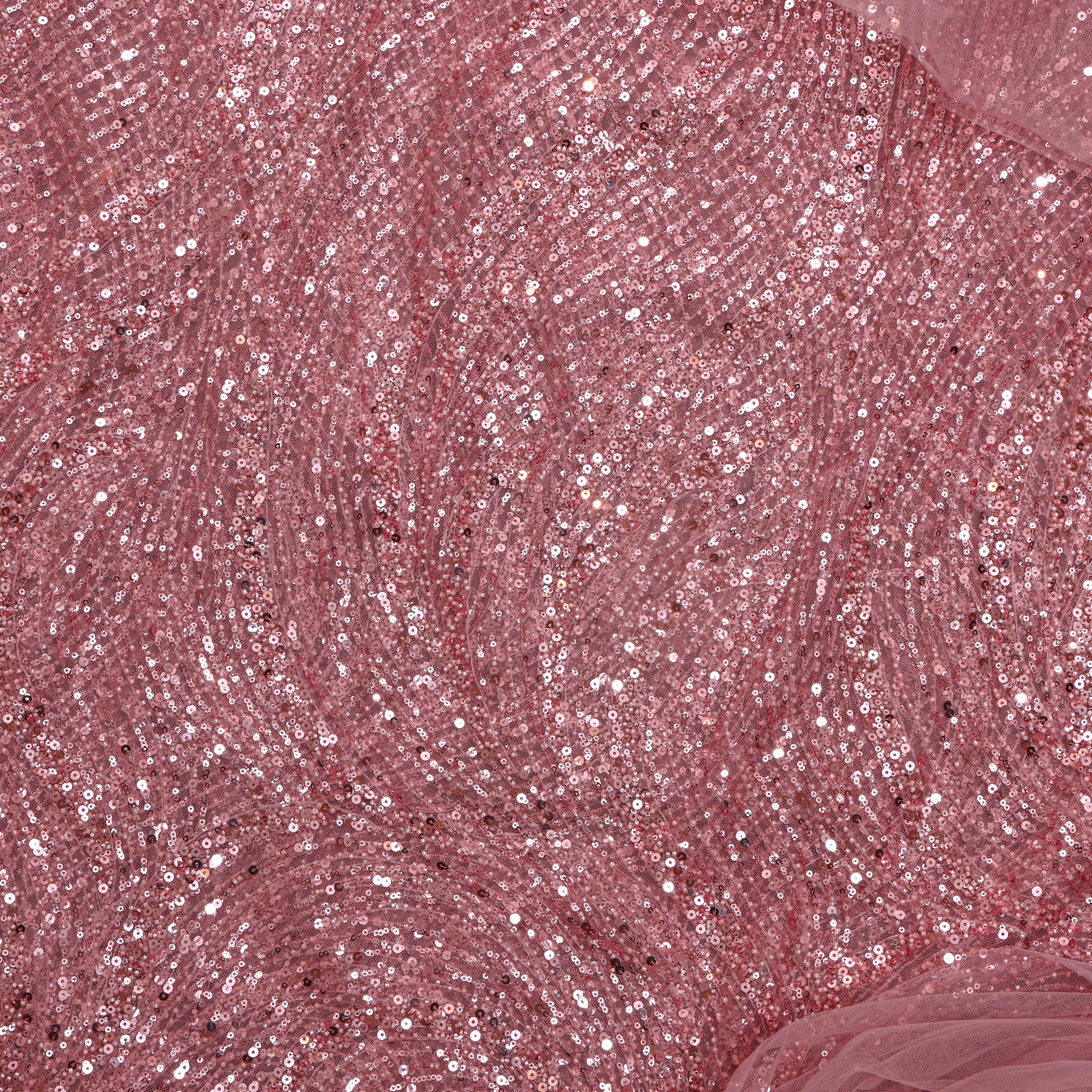 Dark Pink Net Embroidery Fabric