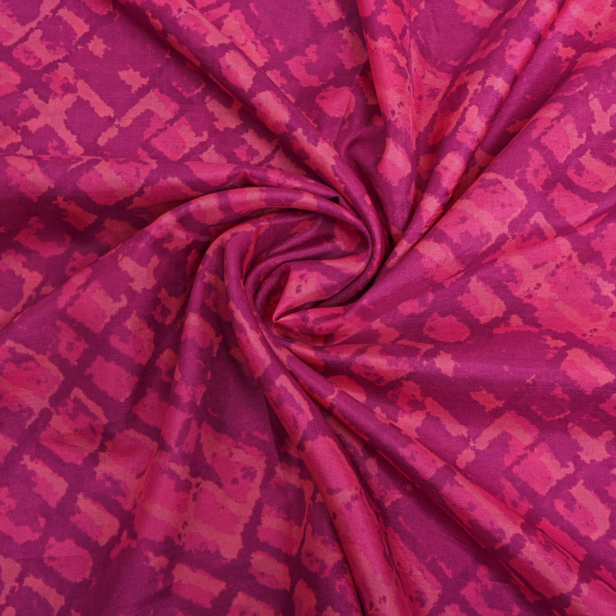 Orchid Purple Abstract Digital Print Silk Fabric