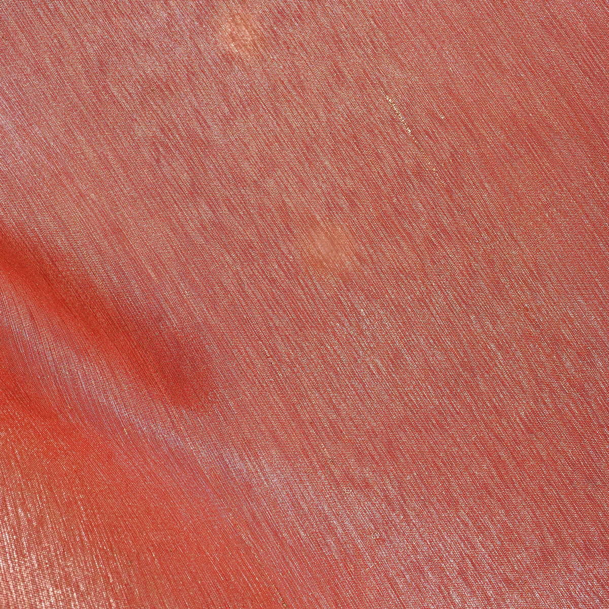 Shimmery Orange Plain Silk Fabric
