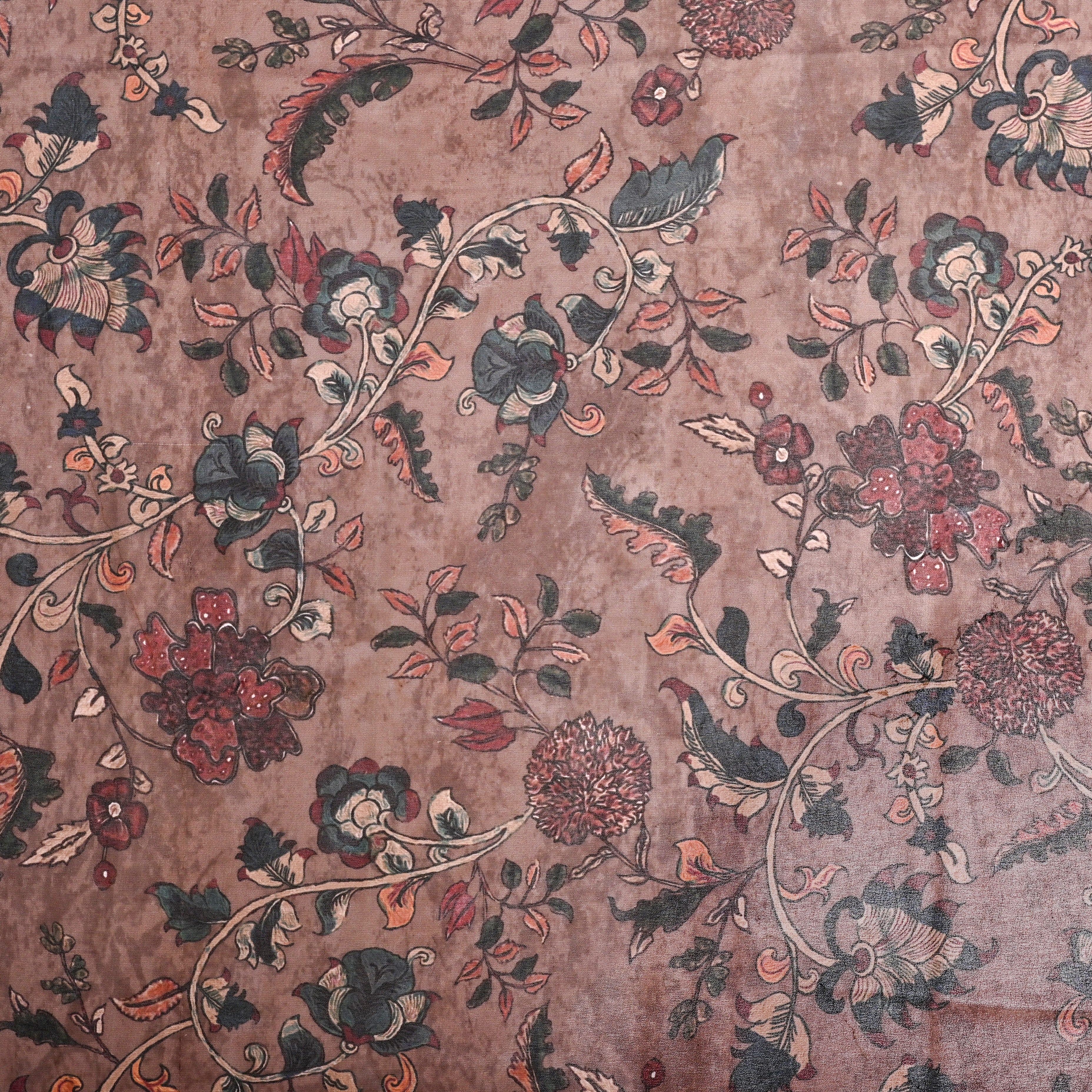 Light Brown Silk Printed Fabric