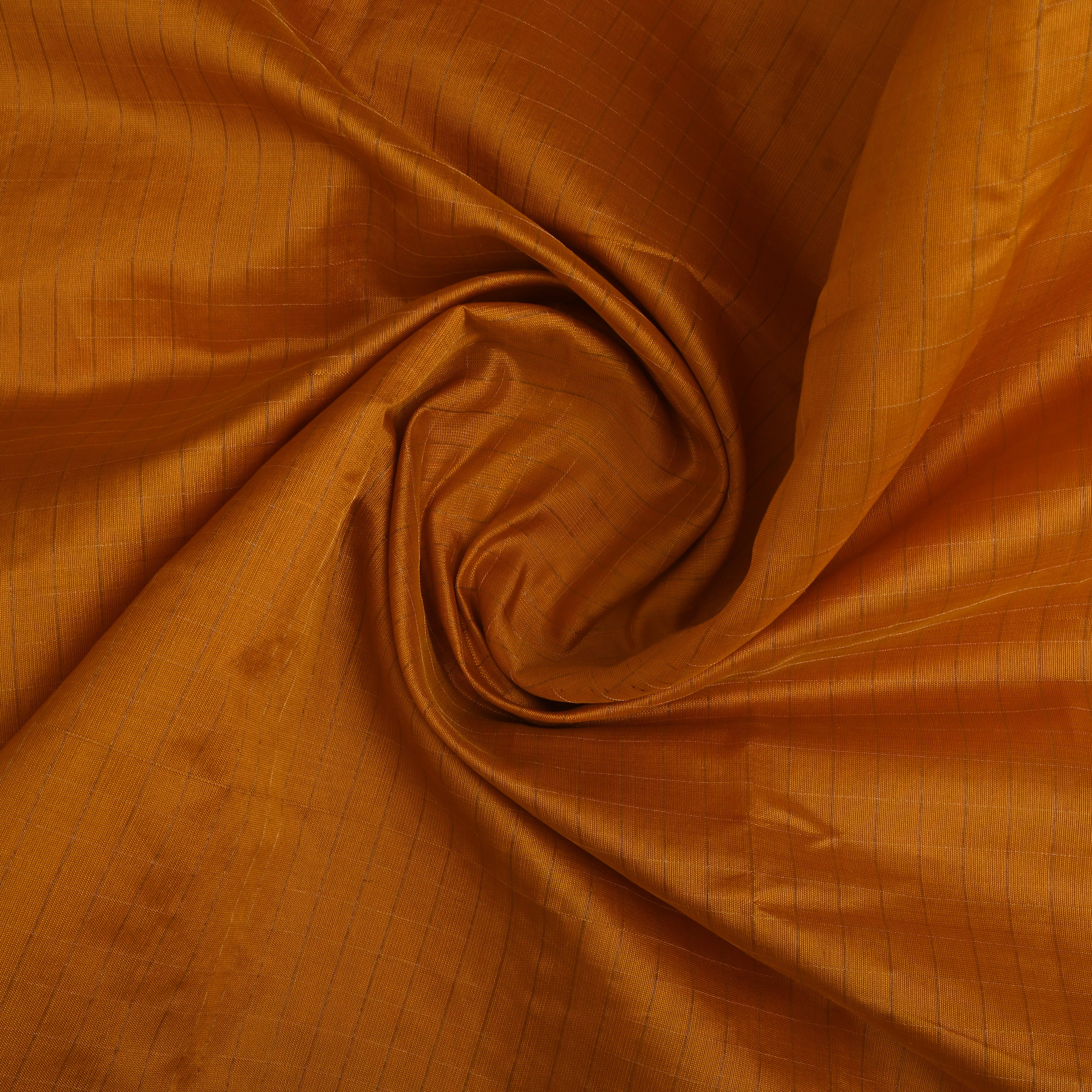 Golden Yellow Silk Fabric With Zari Border
