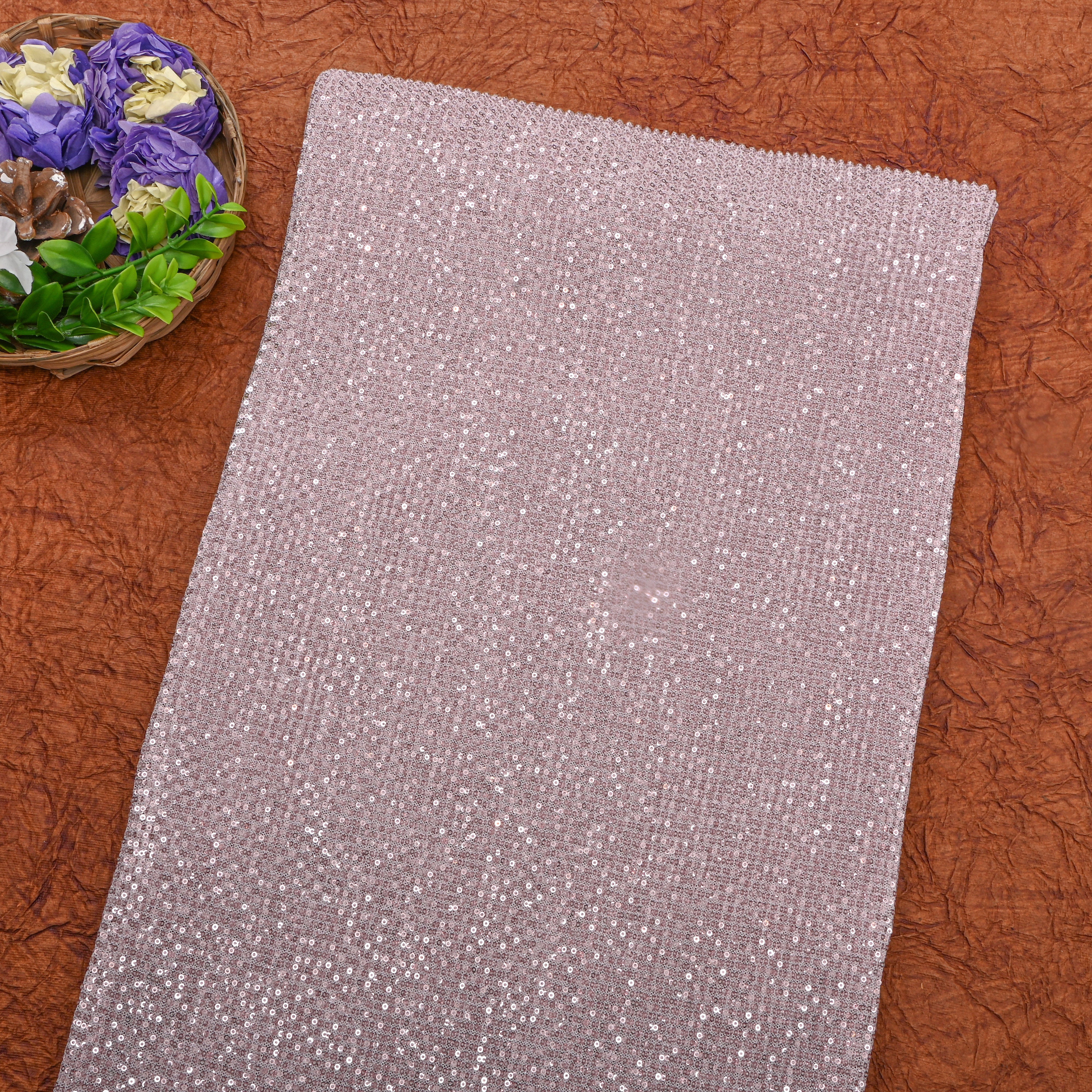 Lavender Sequin Embroidered Net