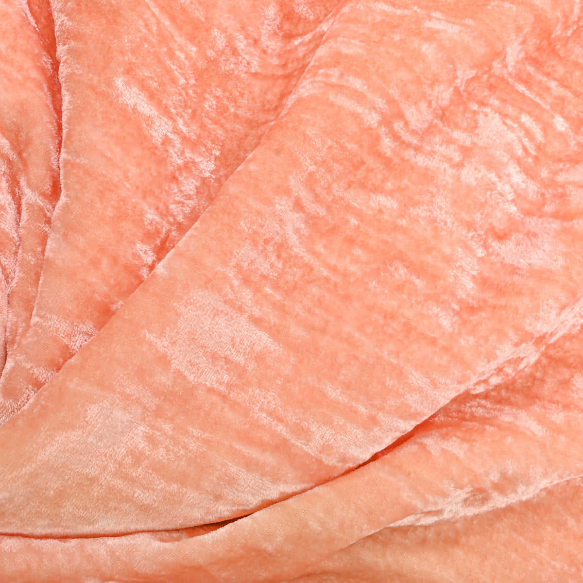 Plain Peach Velvet Fabric