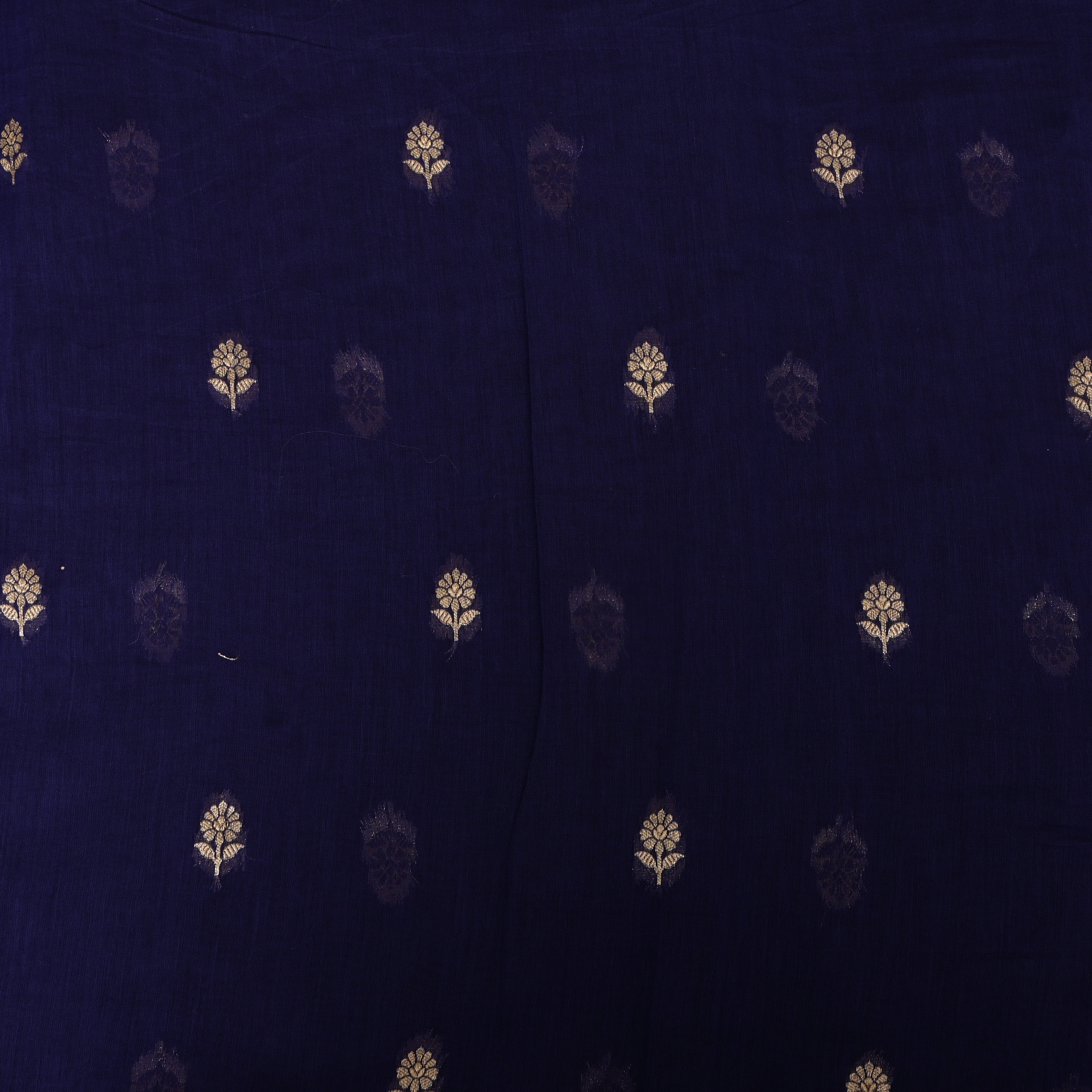 Midnight Navy Floral Booti Printed Cotton