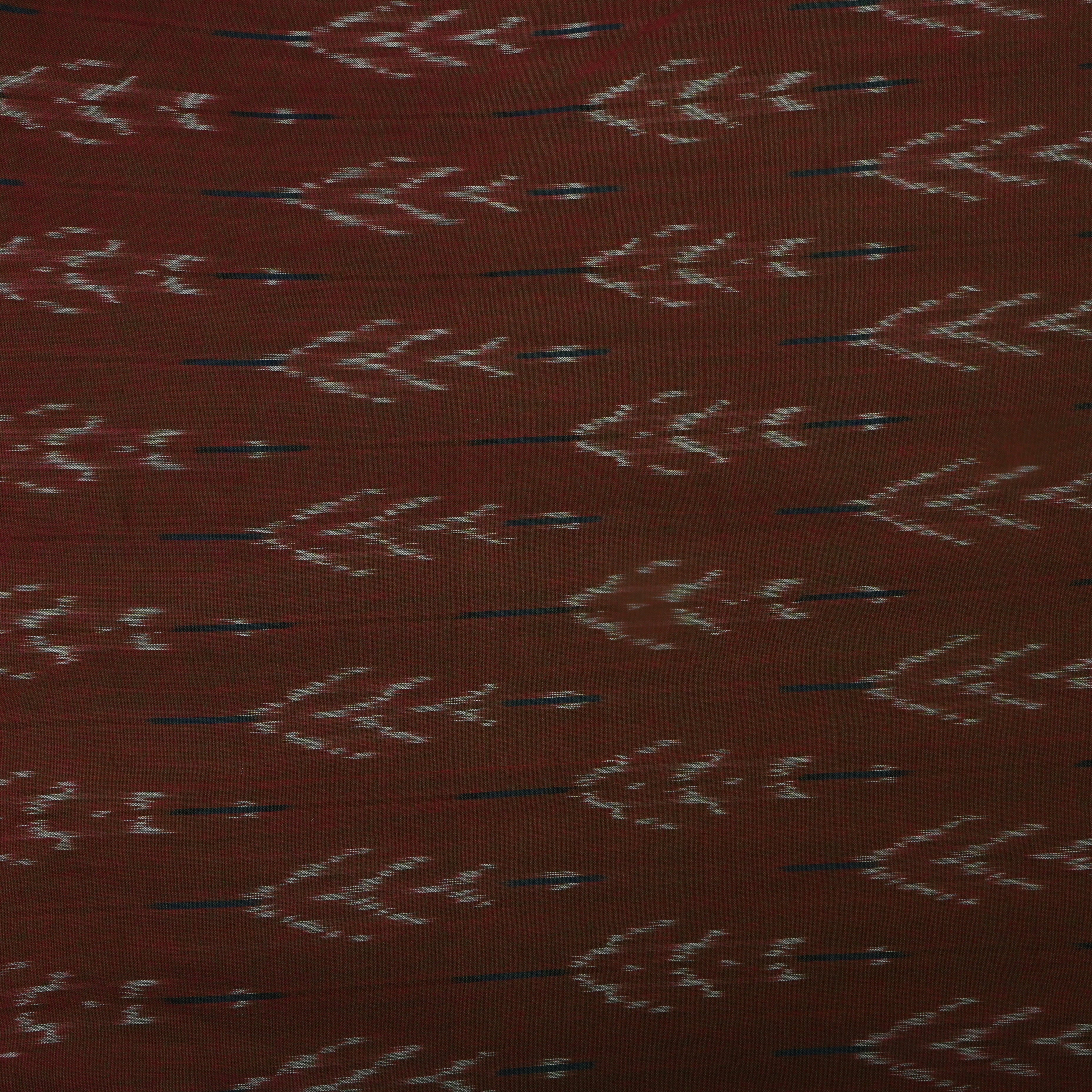Earthy Brown Ikat Cotton Fabric