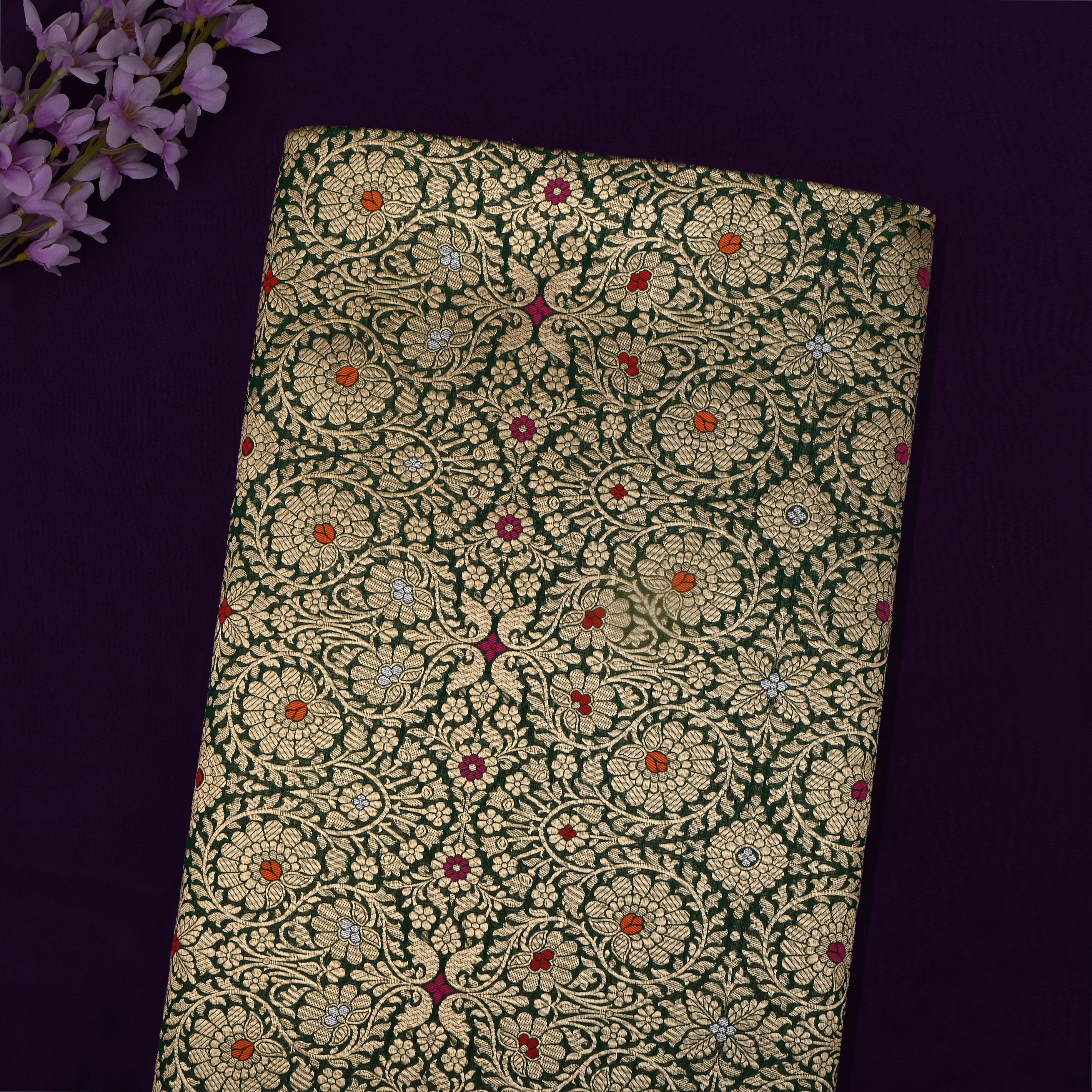 Sea Green Banaras Fabric With Intricate Zari Design
