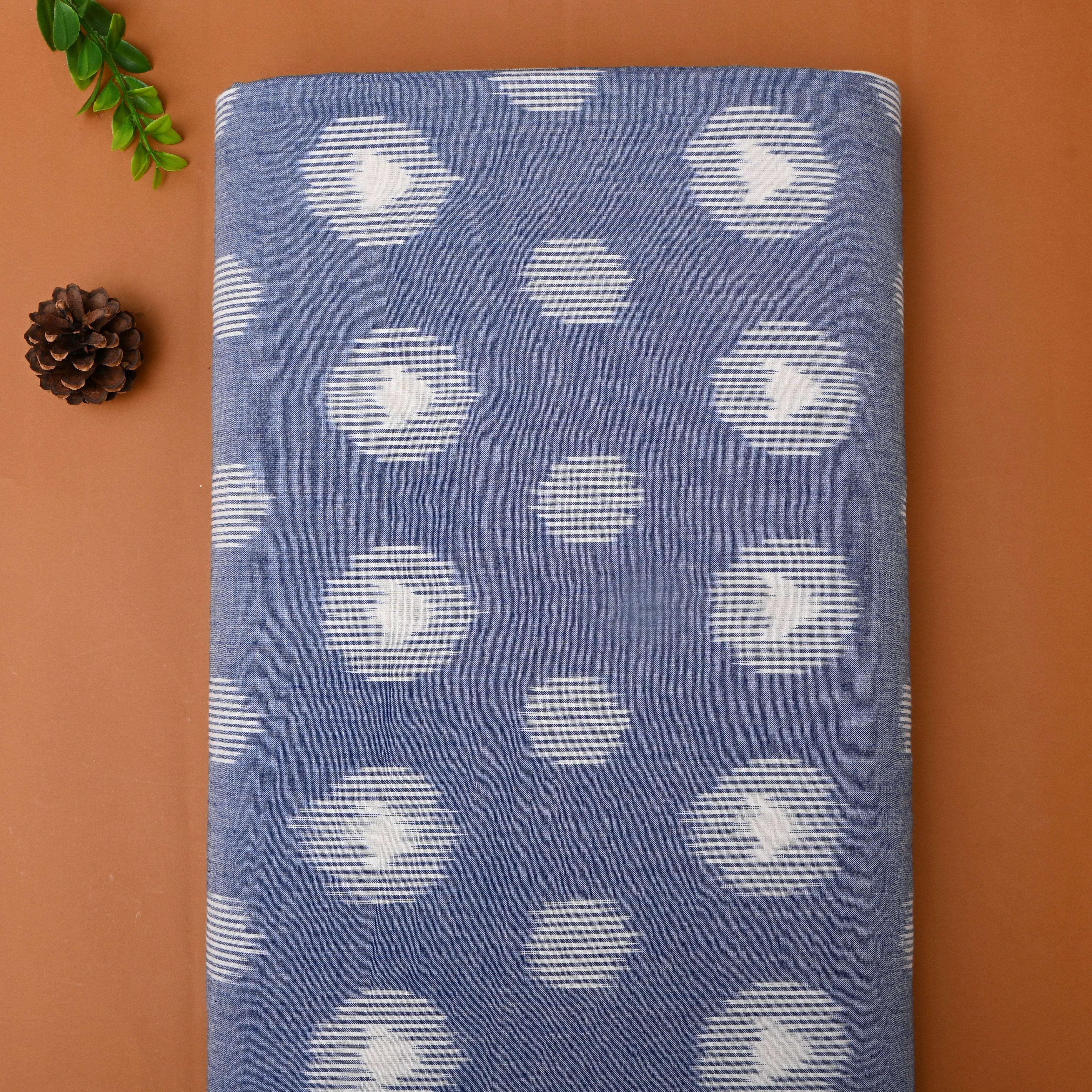 Ash Grey Ikat Cotton Fabric