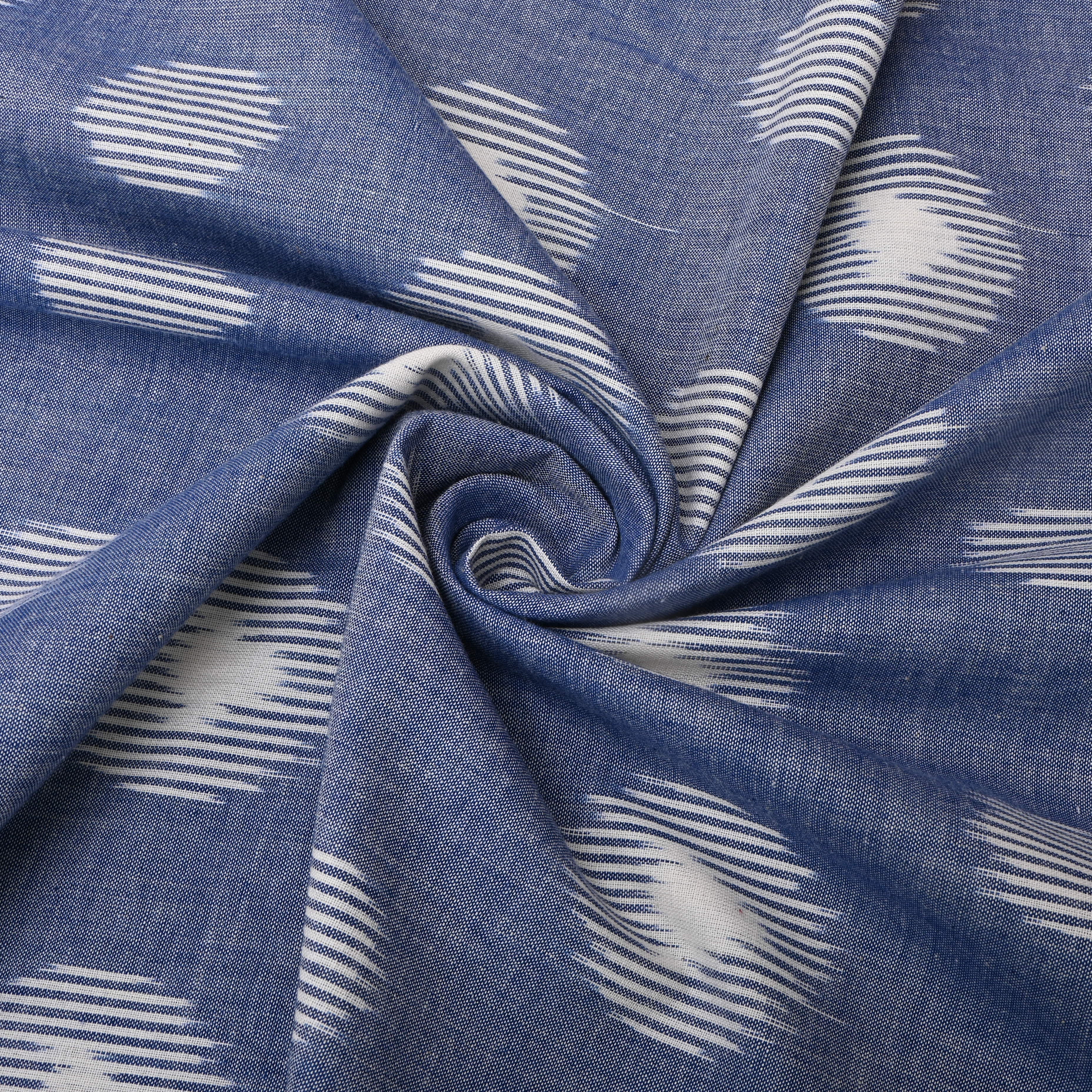 Ash Grey Ikat Cotton Fabric