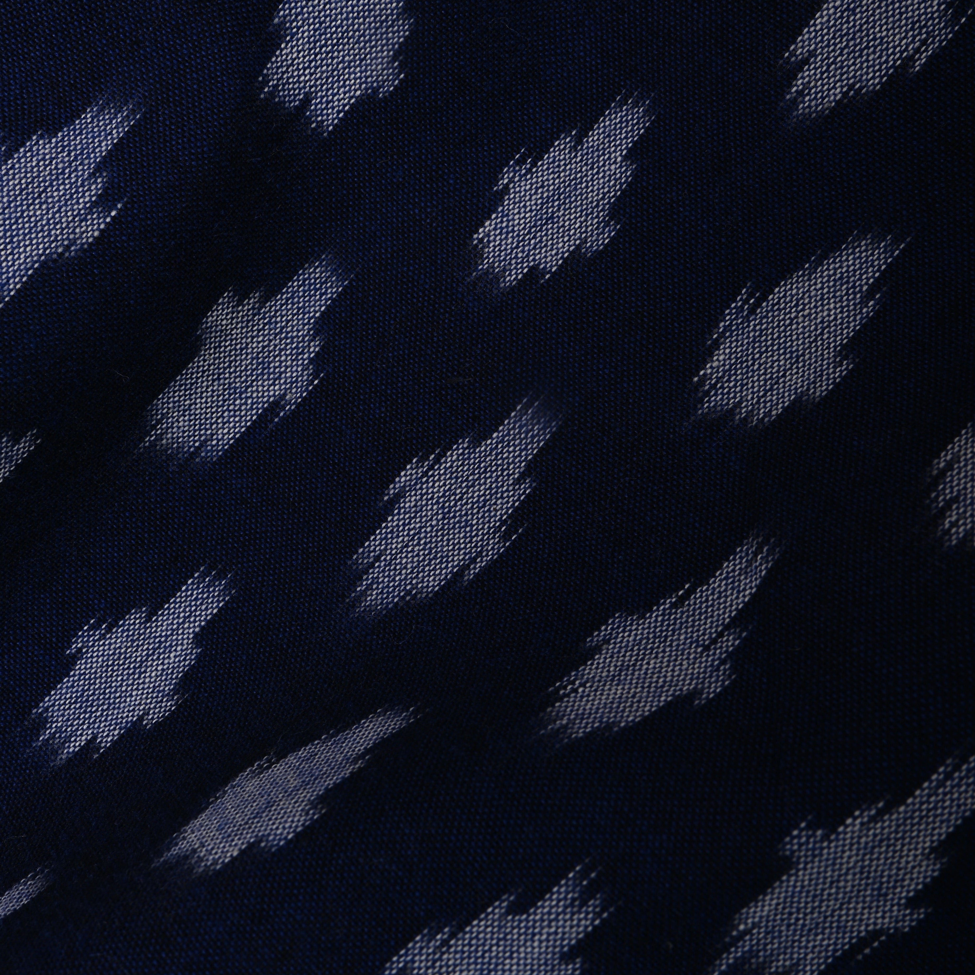 Navy Blue Ikat Cotton Fabric