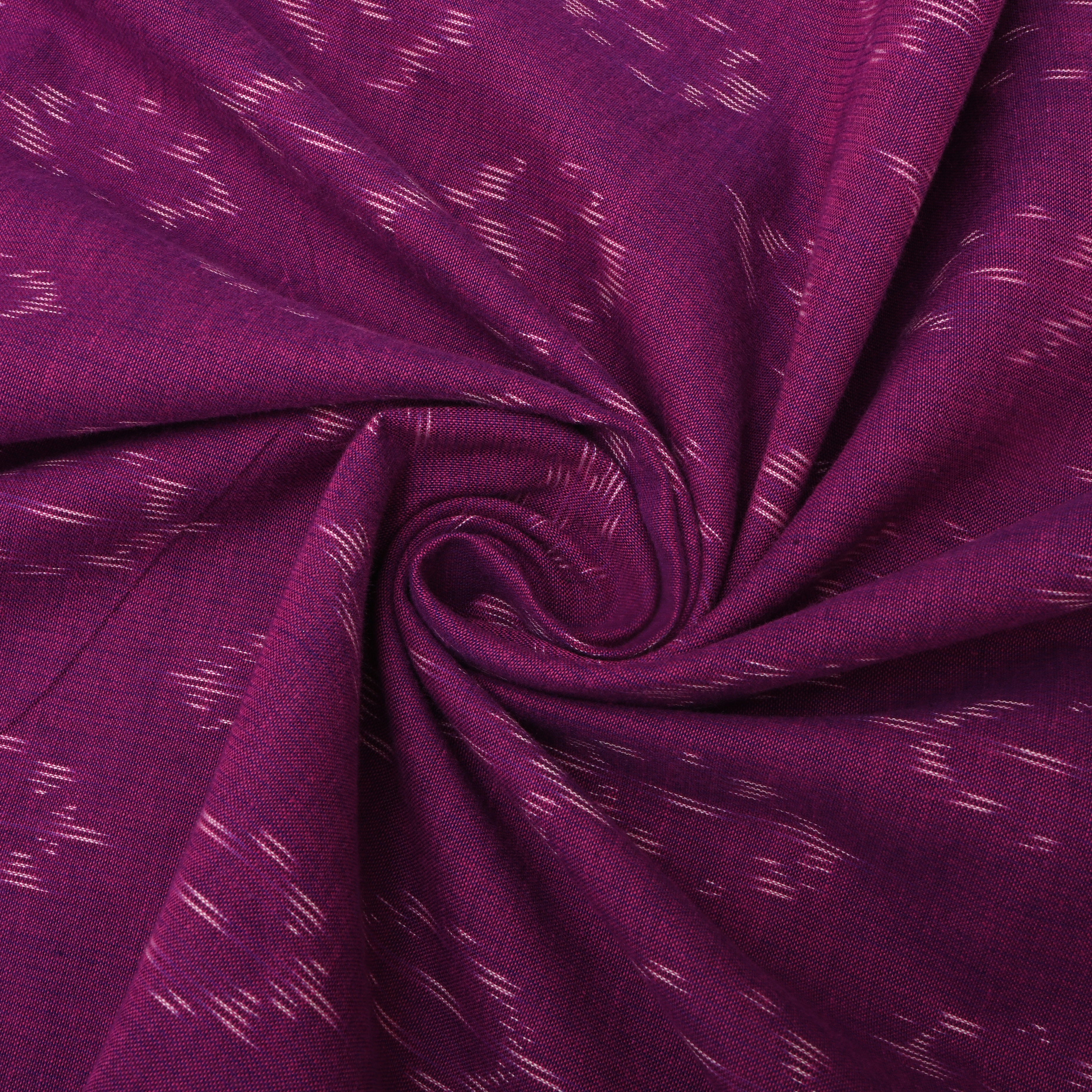 Magenta Purple Ikat Cotton Fabric