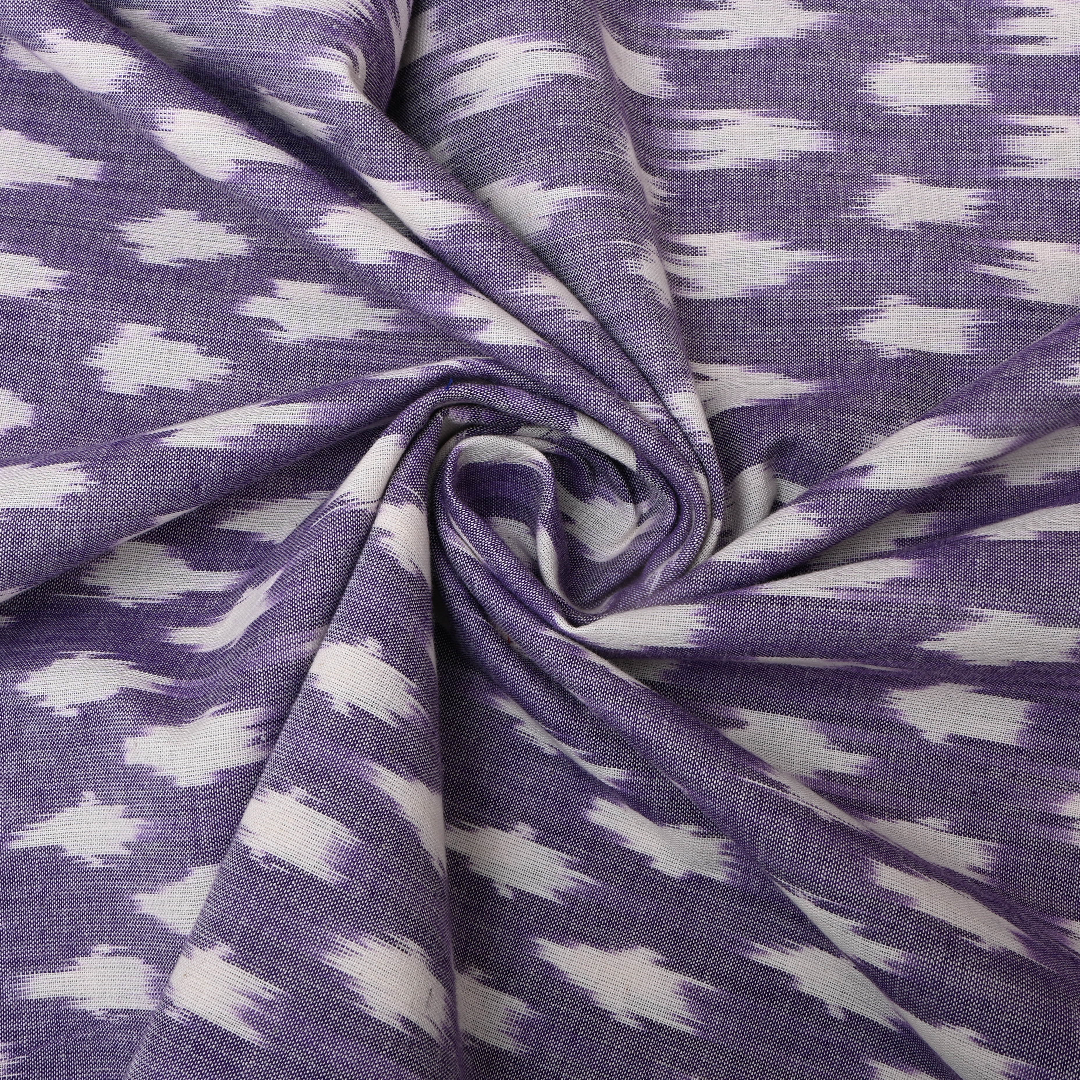 Heather Purple Ikat Cotton Fabric