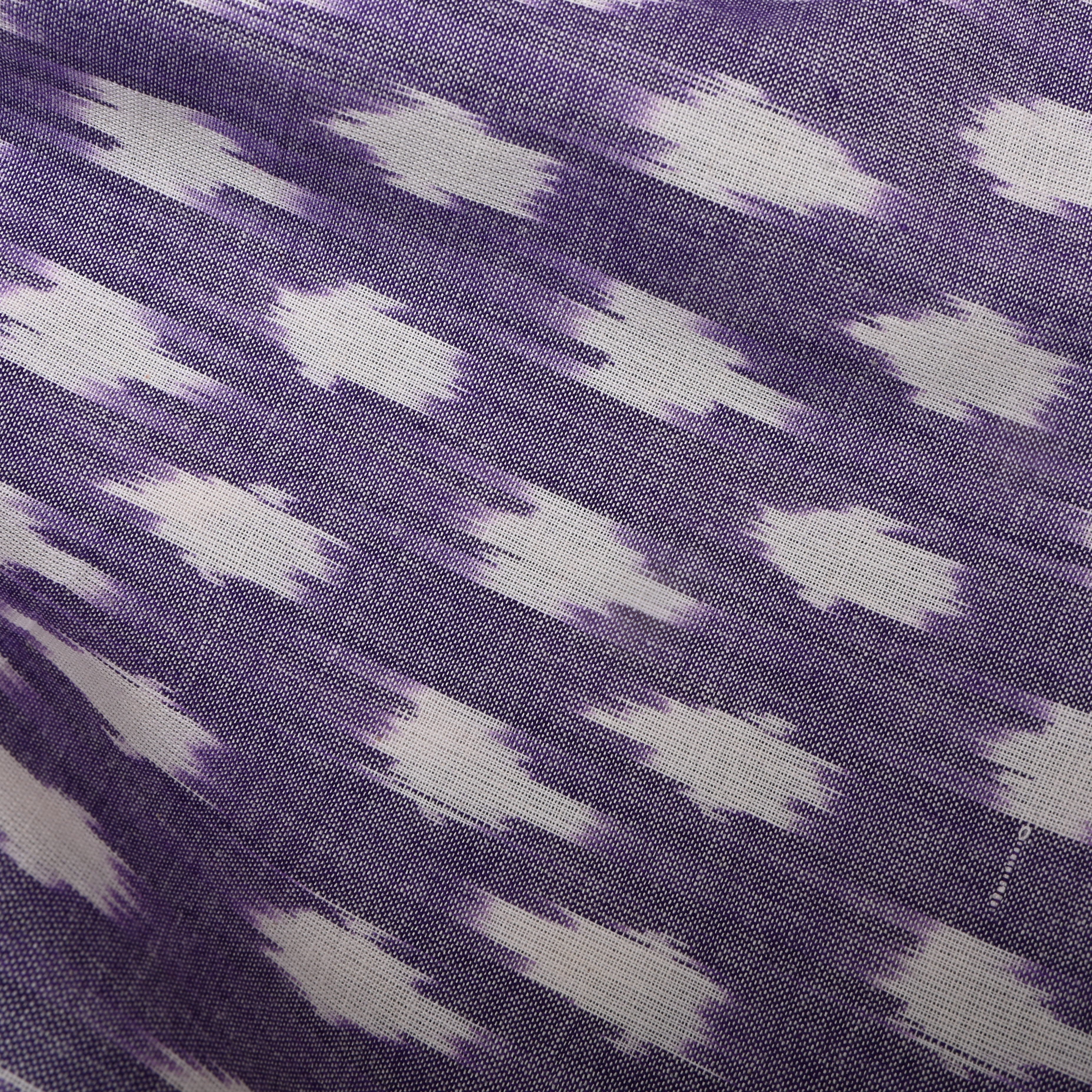 Heather Purple Ikat Cotton Fabric