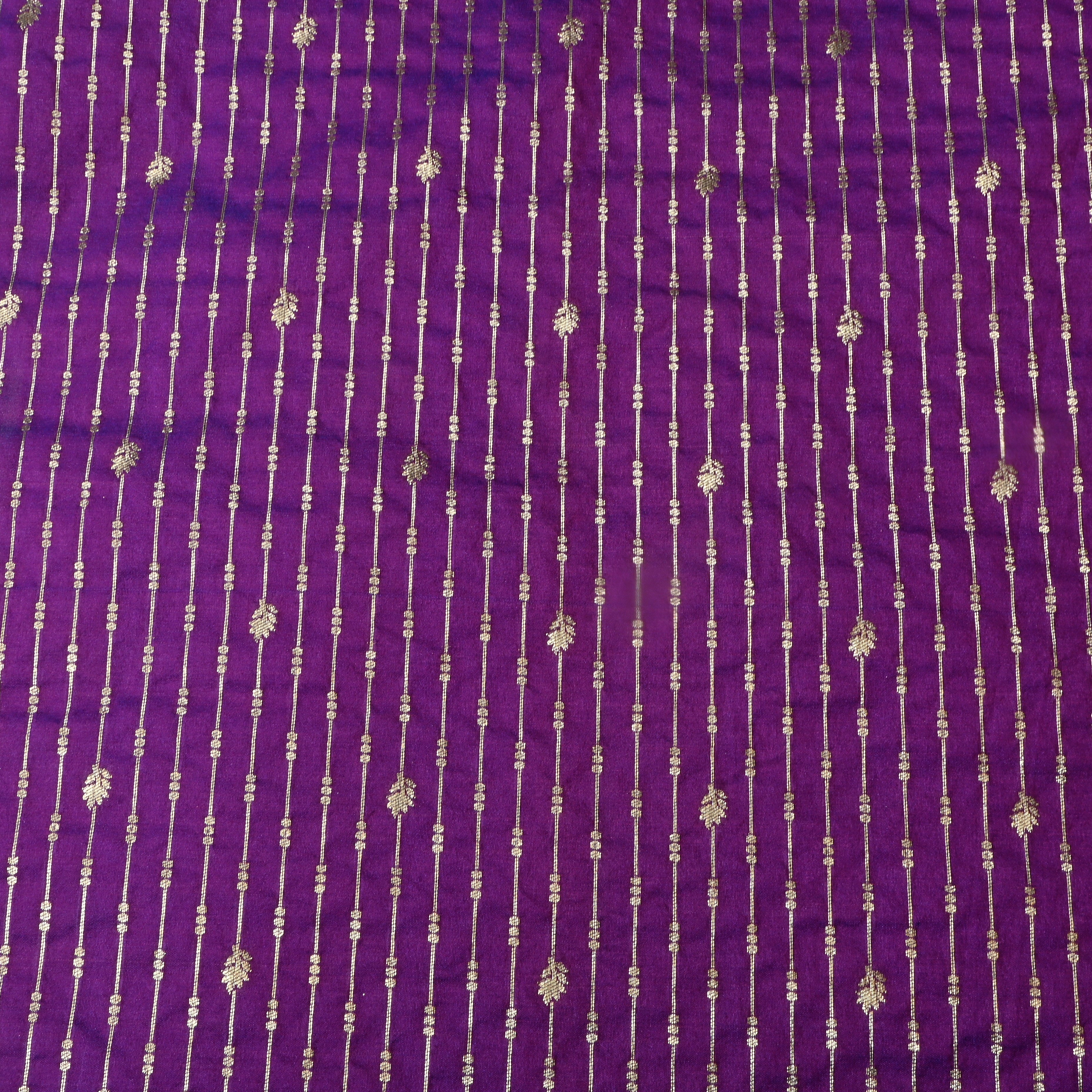 Rich Purple Jamawar Silk Fabric