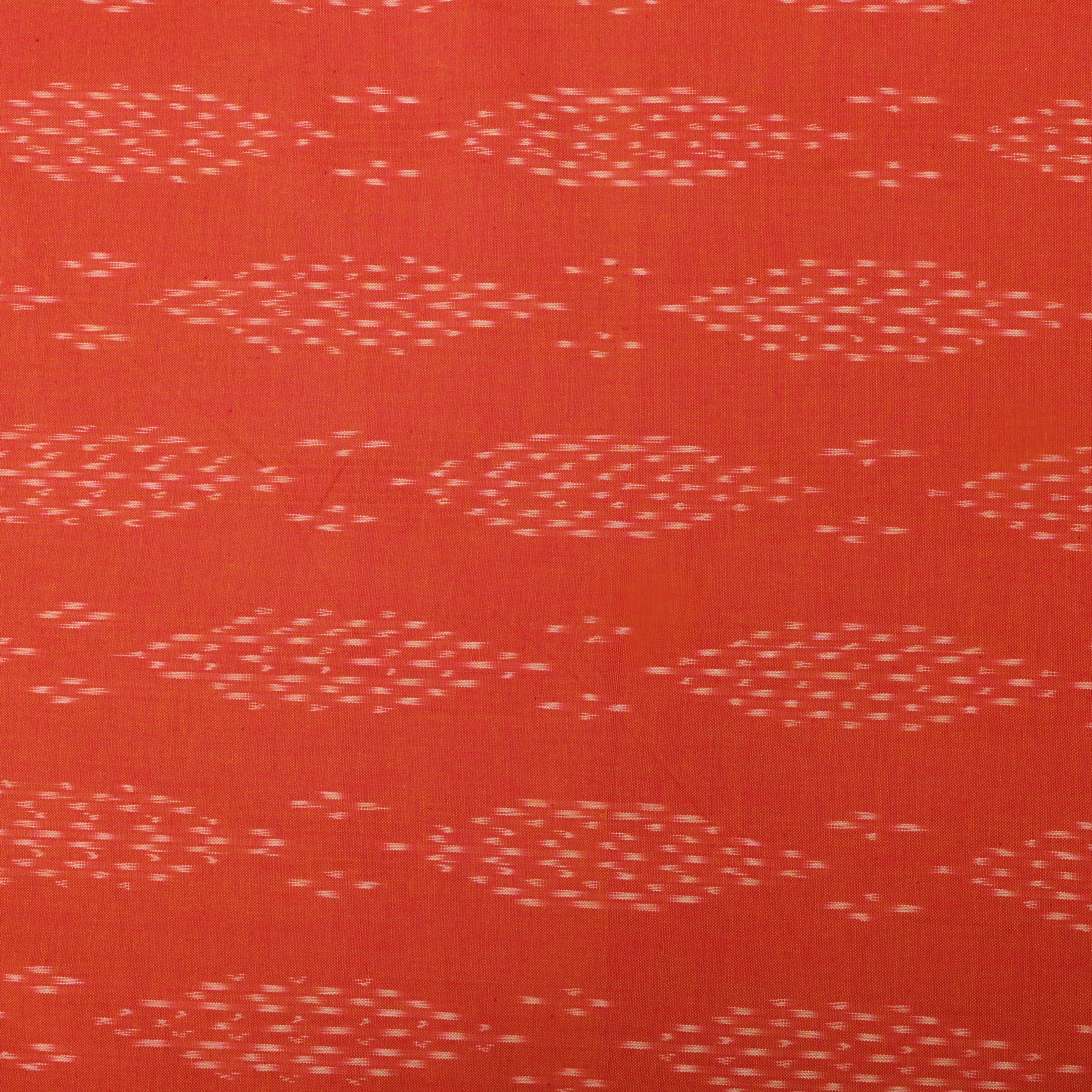 Orange Ikat Cotton Fabric