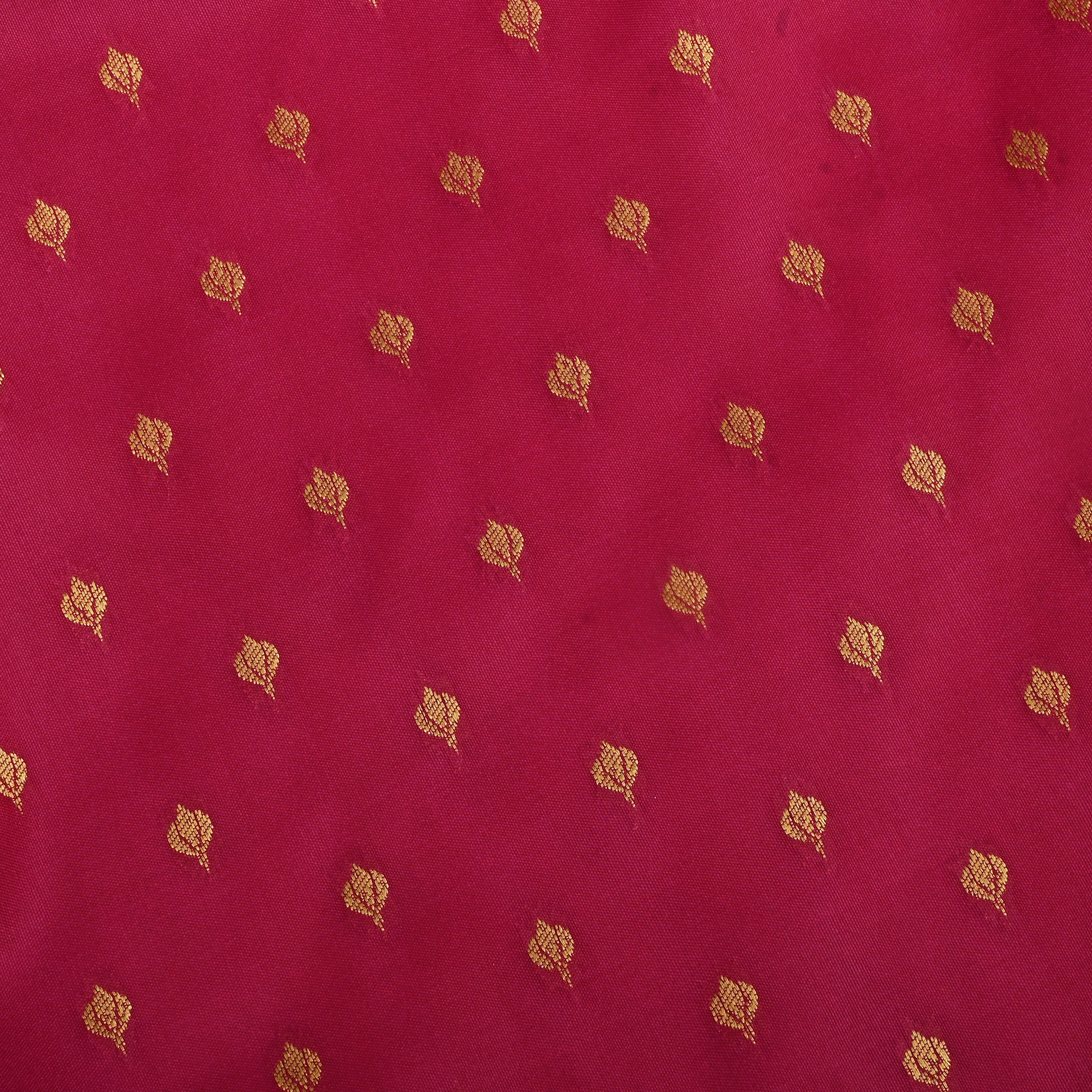 Raspberry Pink Jamawar Silk Fabric
