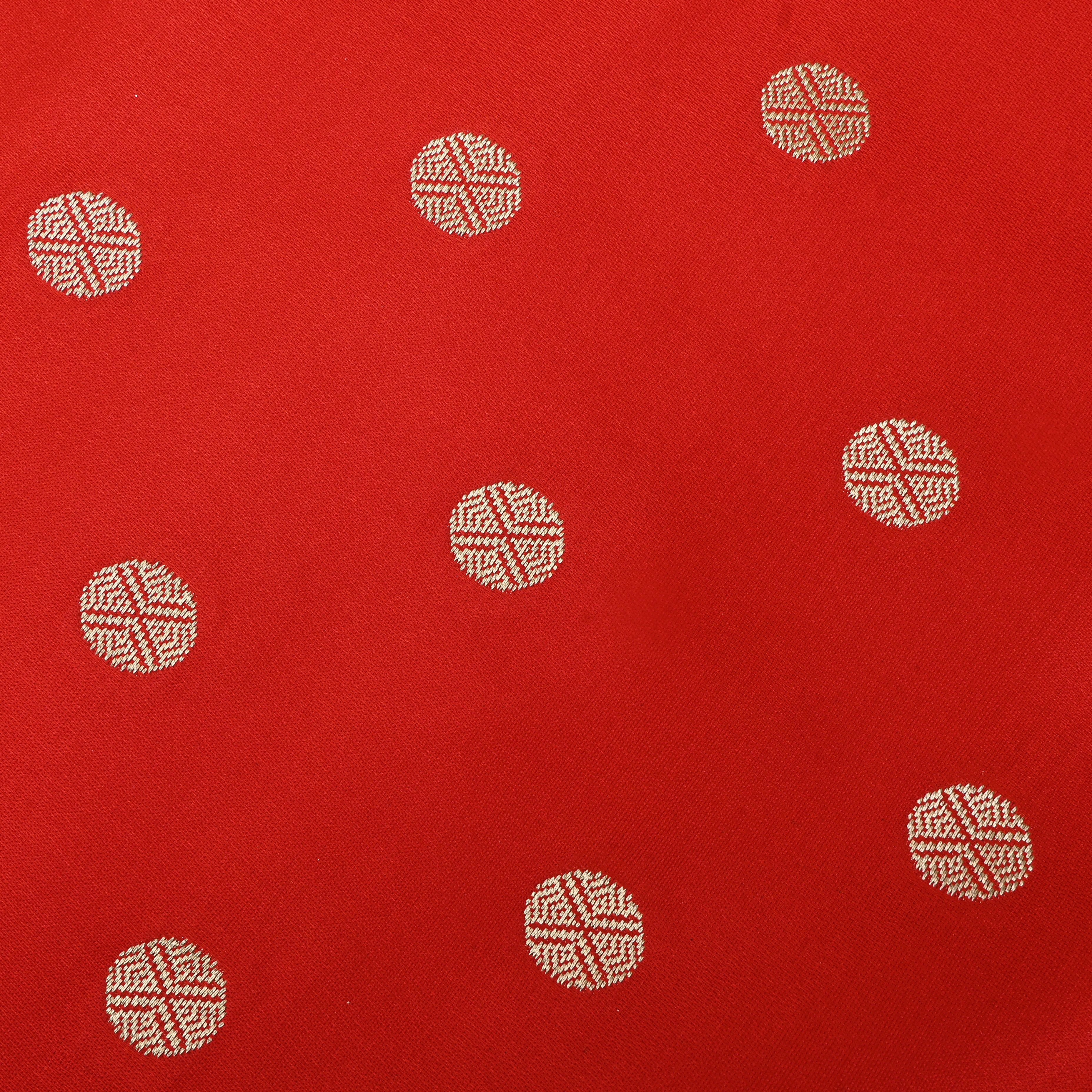 Sunset Orange Banaras Soft Silk Fabric