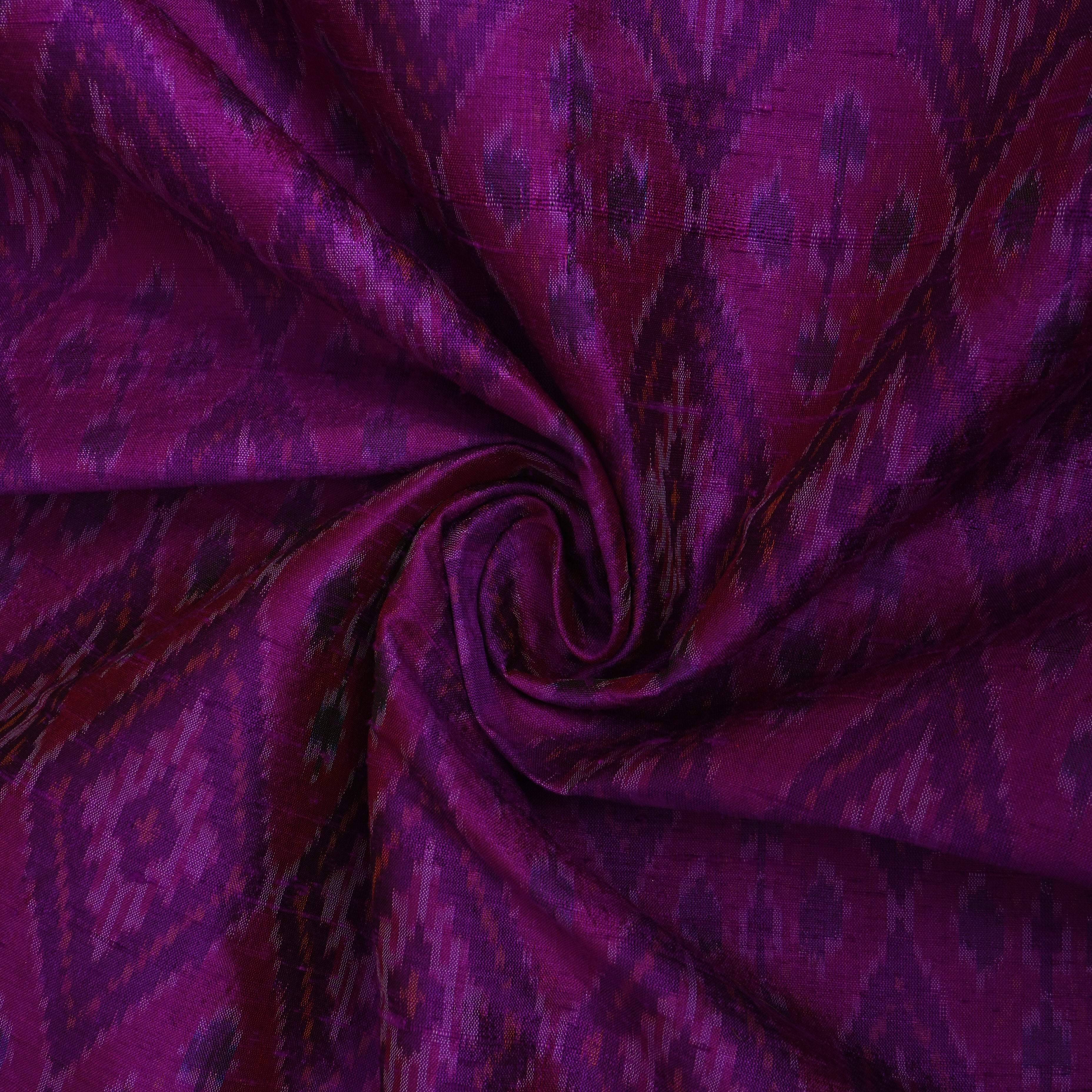 Purple Ikat Dupion Silk