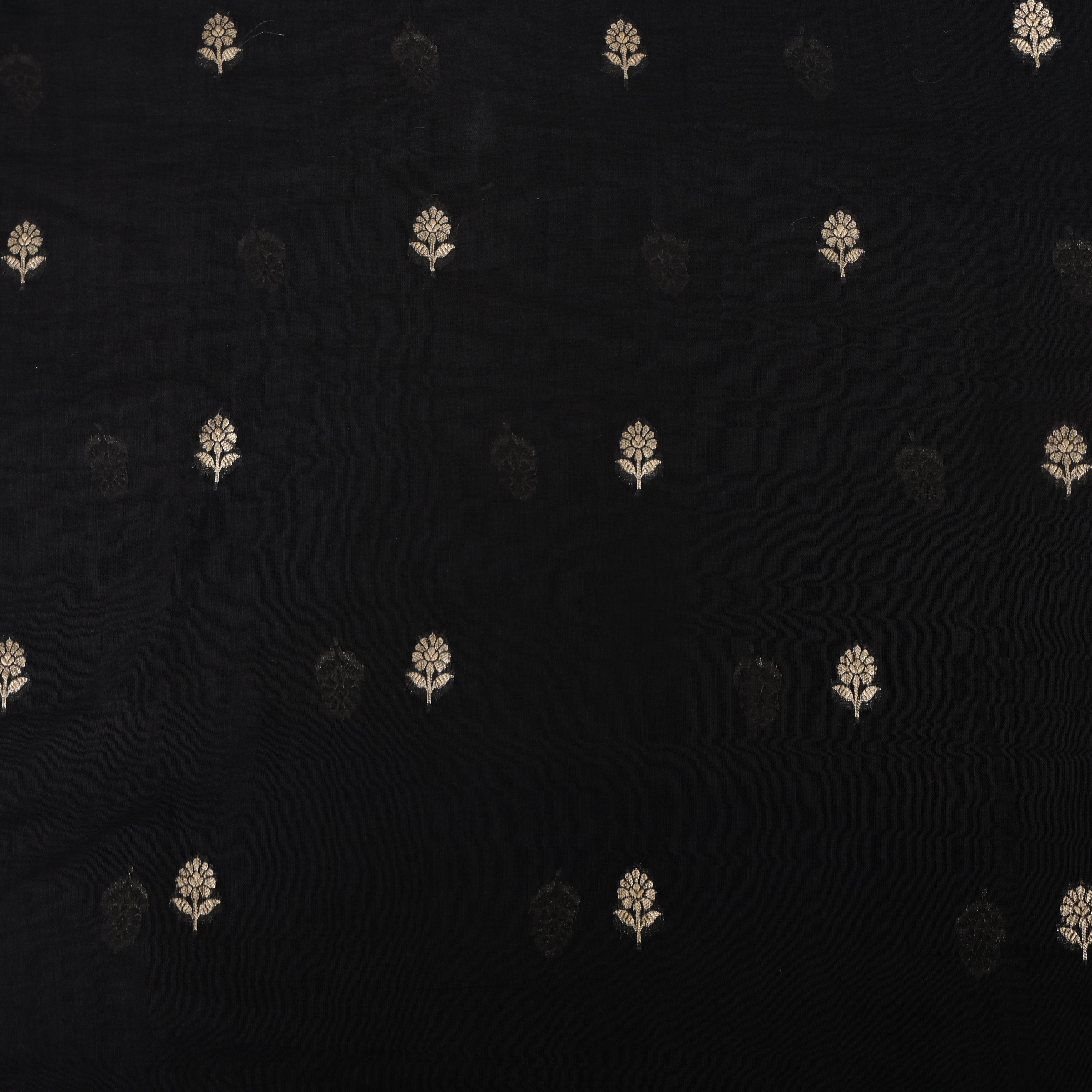 Black Jamawar With Woven Gold Butti