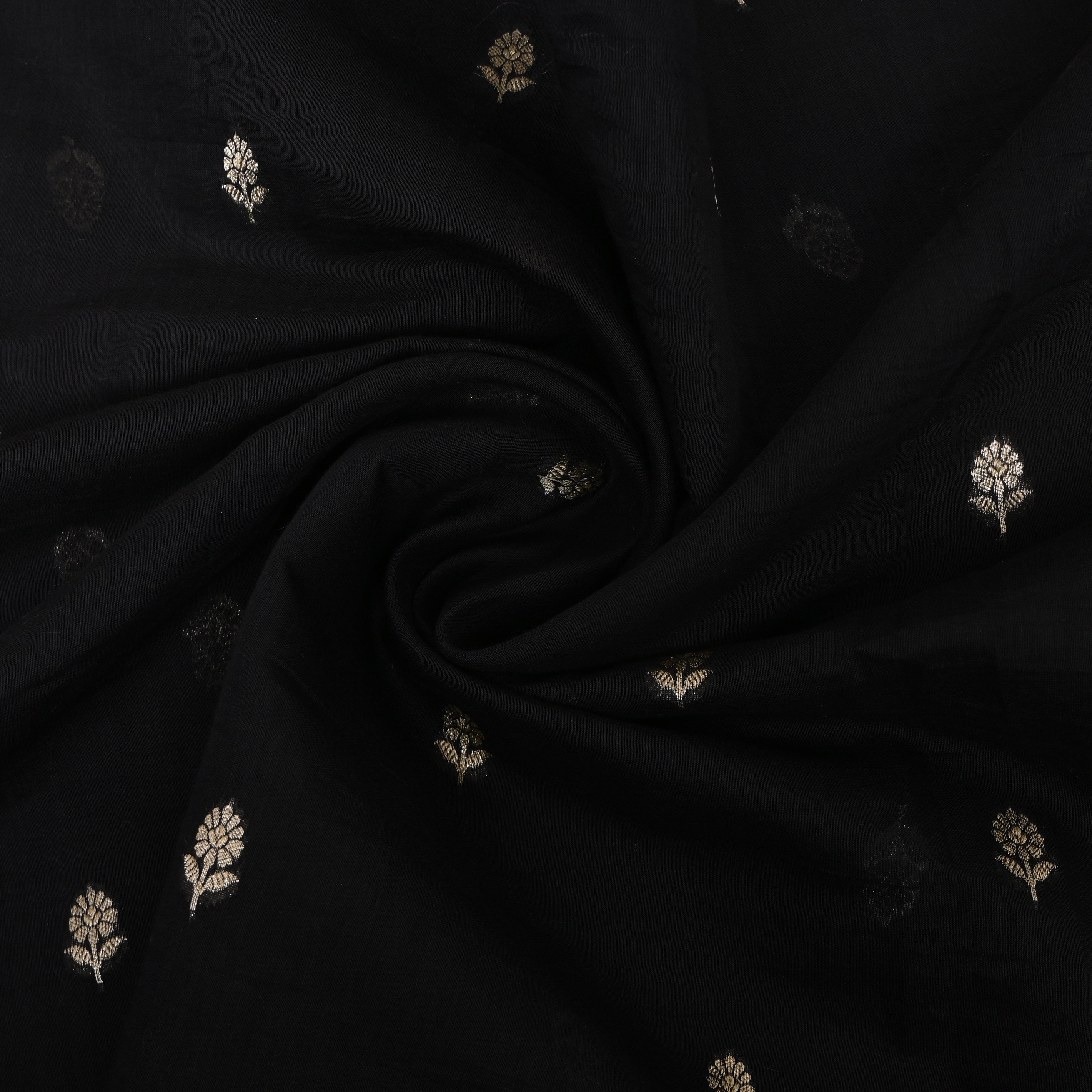 Black Jamawar With Woven Gold Butti