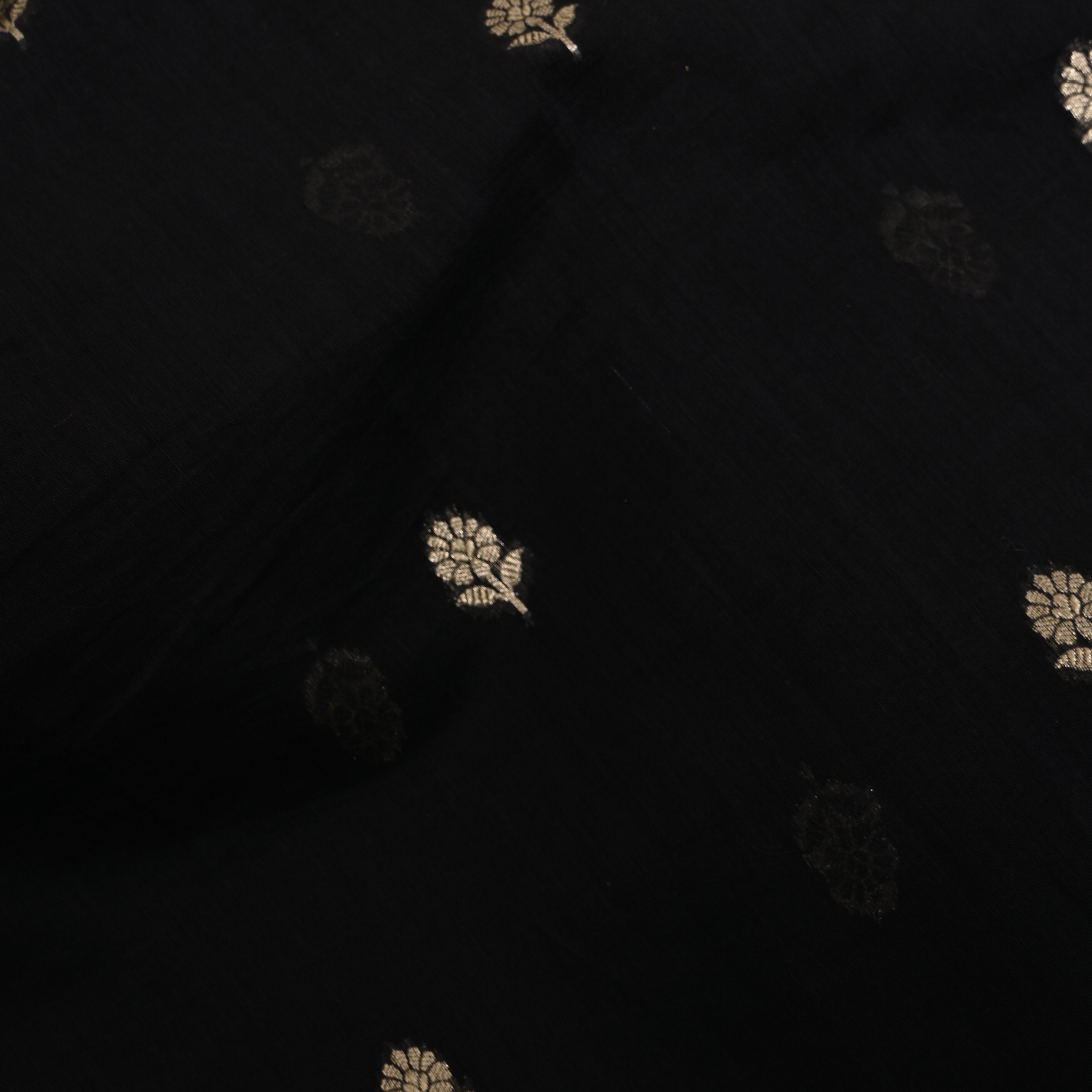 Black Jamawar With Woven Gold Butti