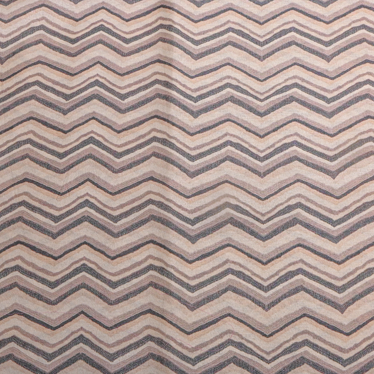 Fawn Zig-Zag Print TussarFabric