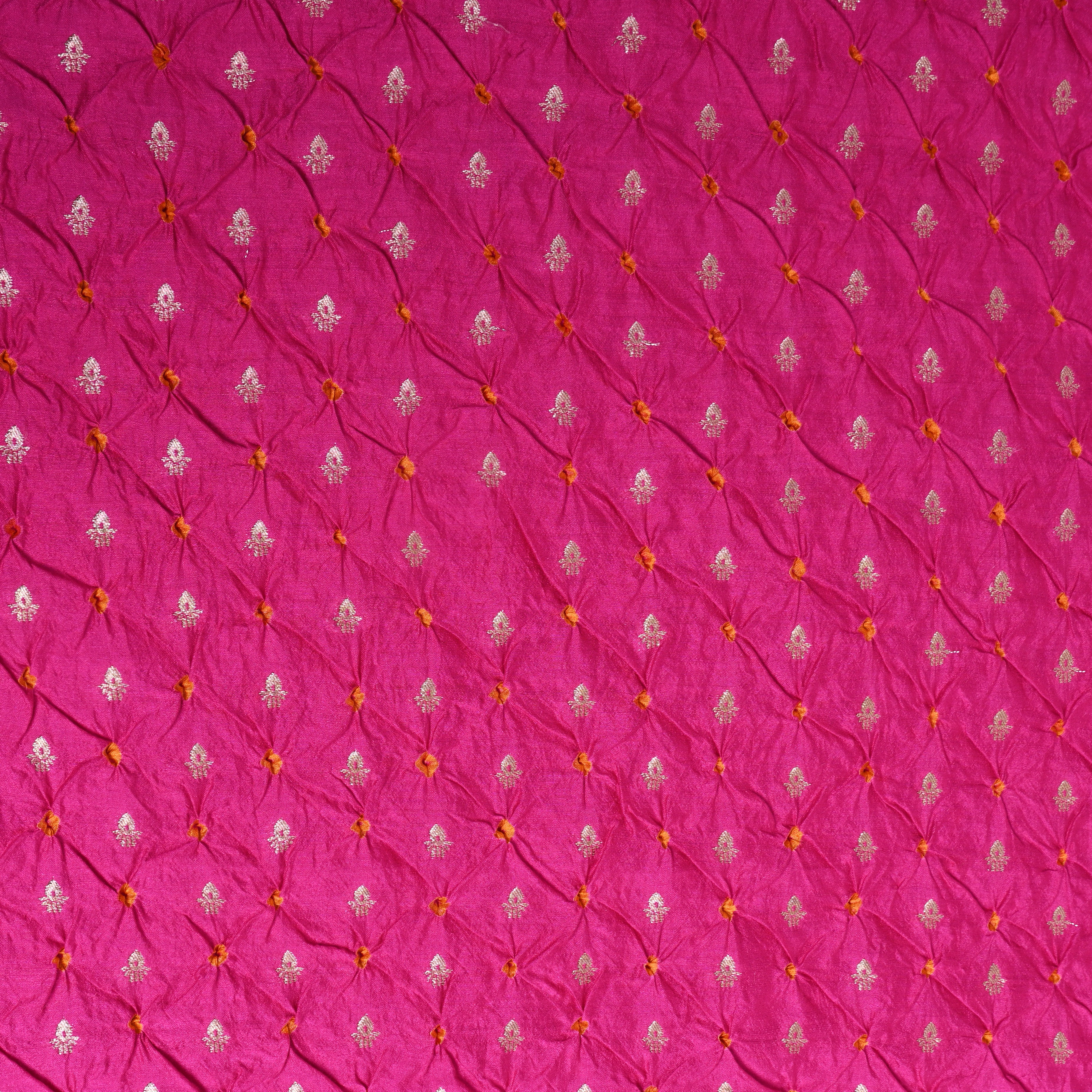 Rani Pink Booti Handloom Bandhani