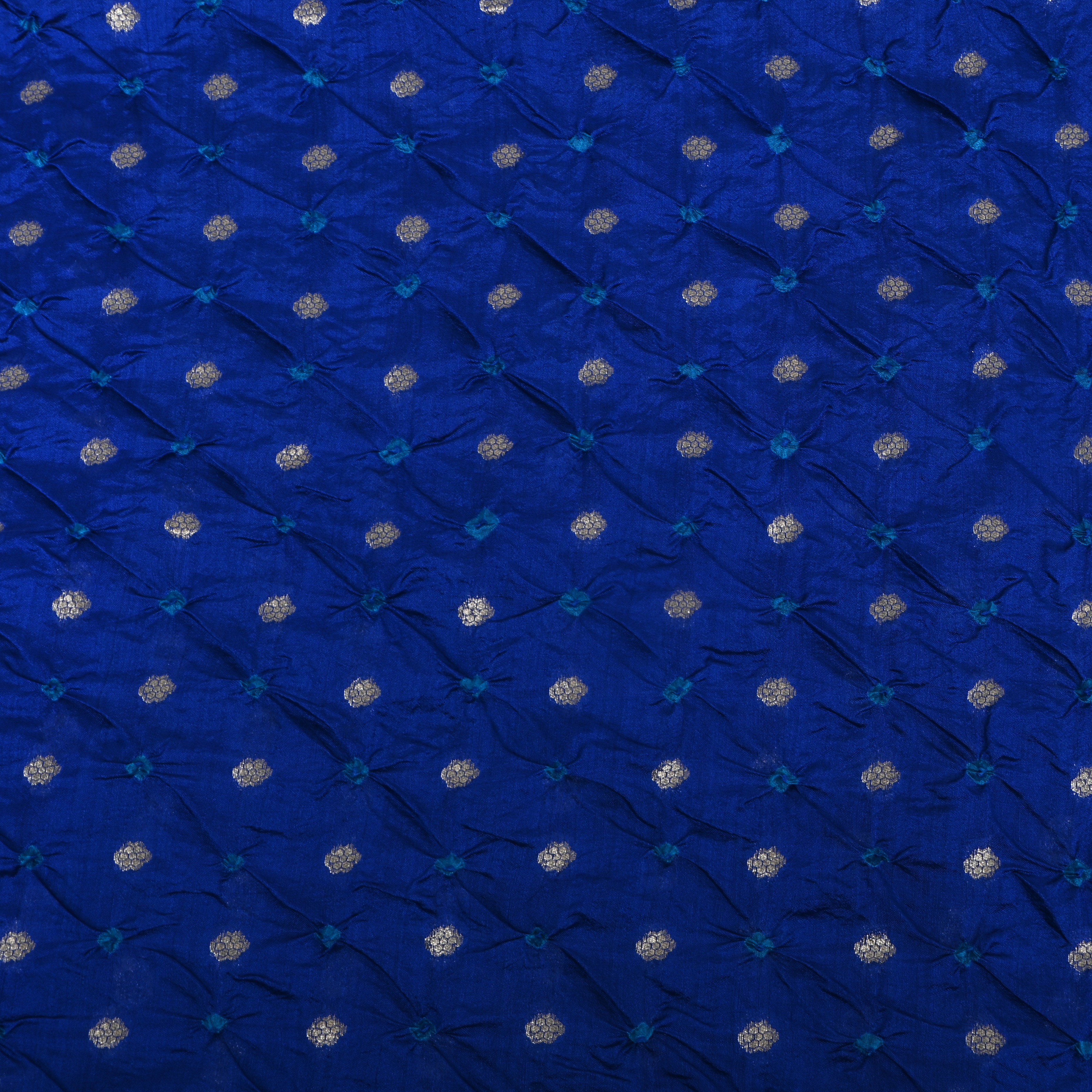 Royal Blue Booti Handloom Bandhani