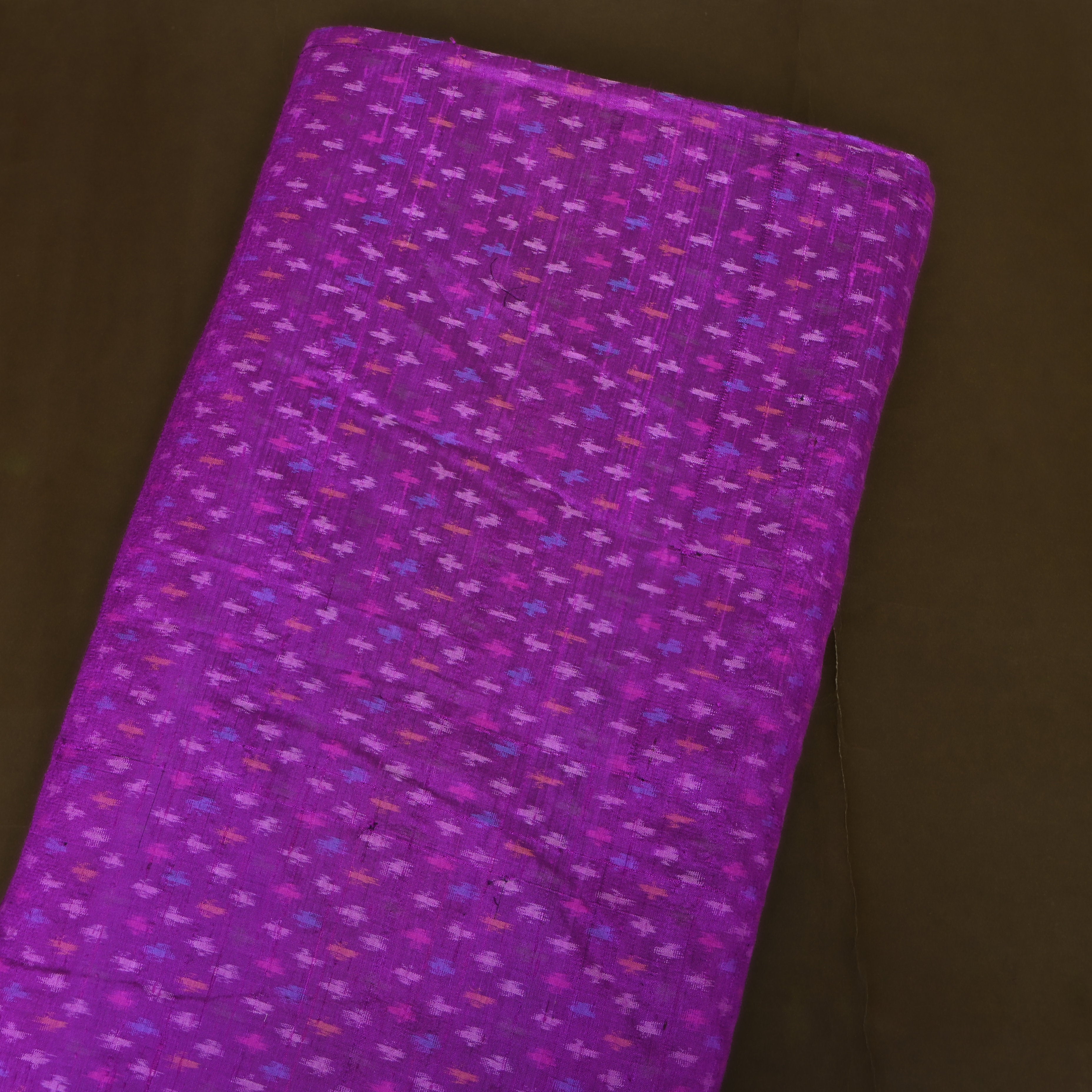 Deep Purple Booti Handloom Bandhani