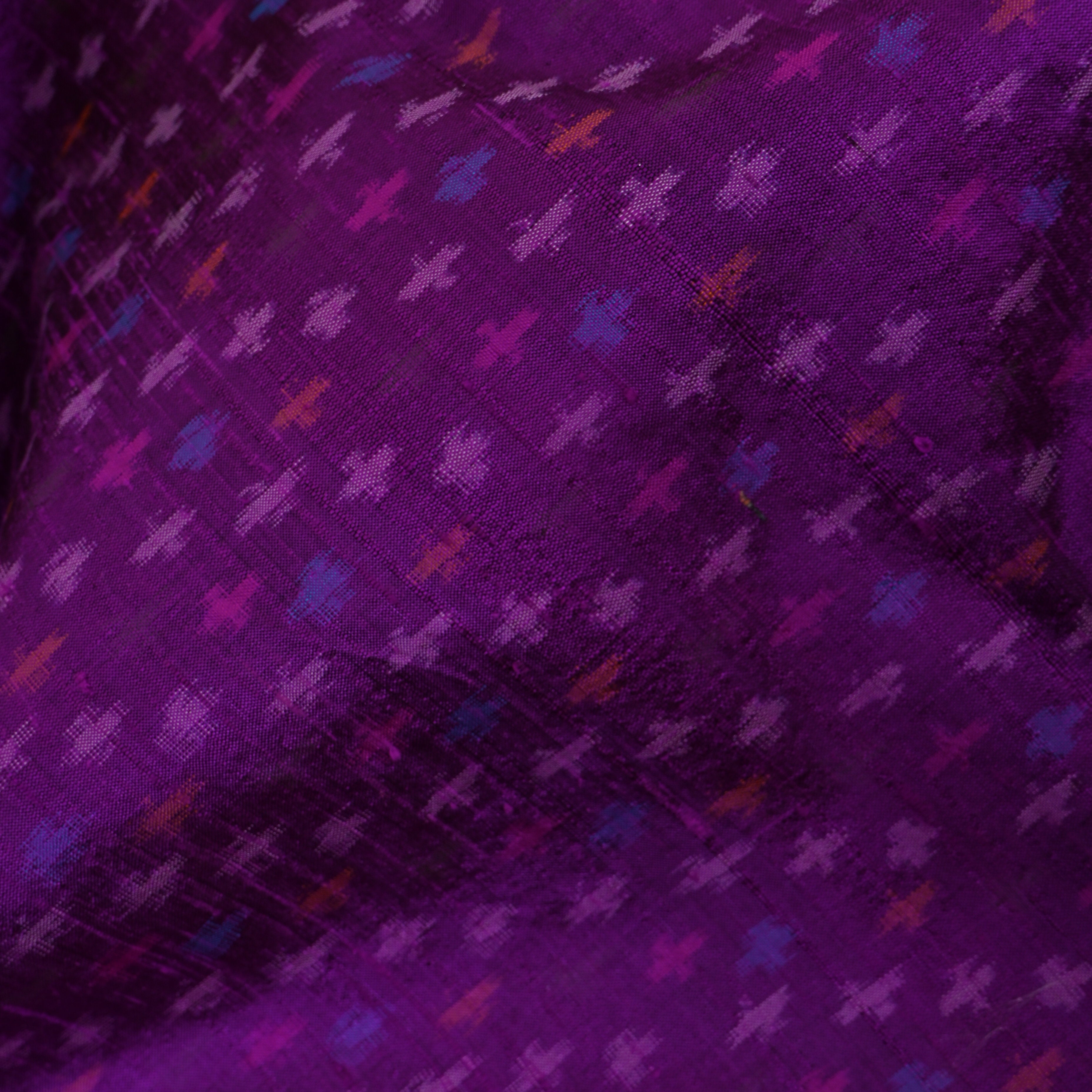 Deep Purple Booti Handloom Bandhani