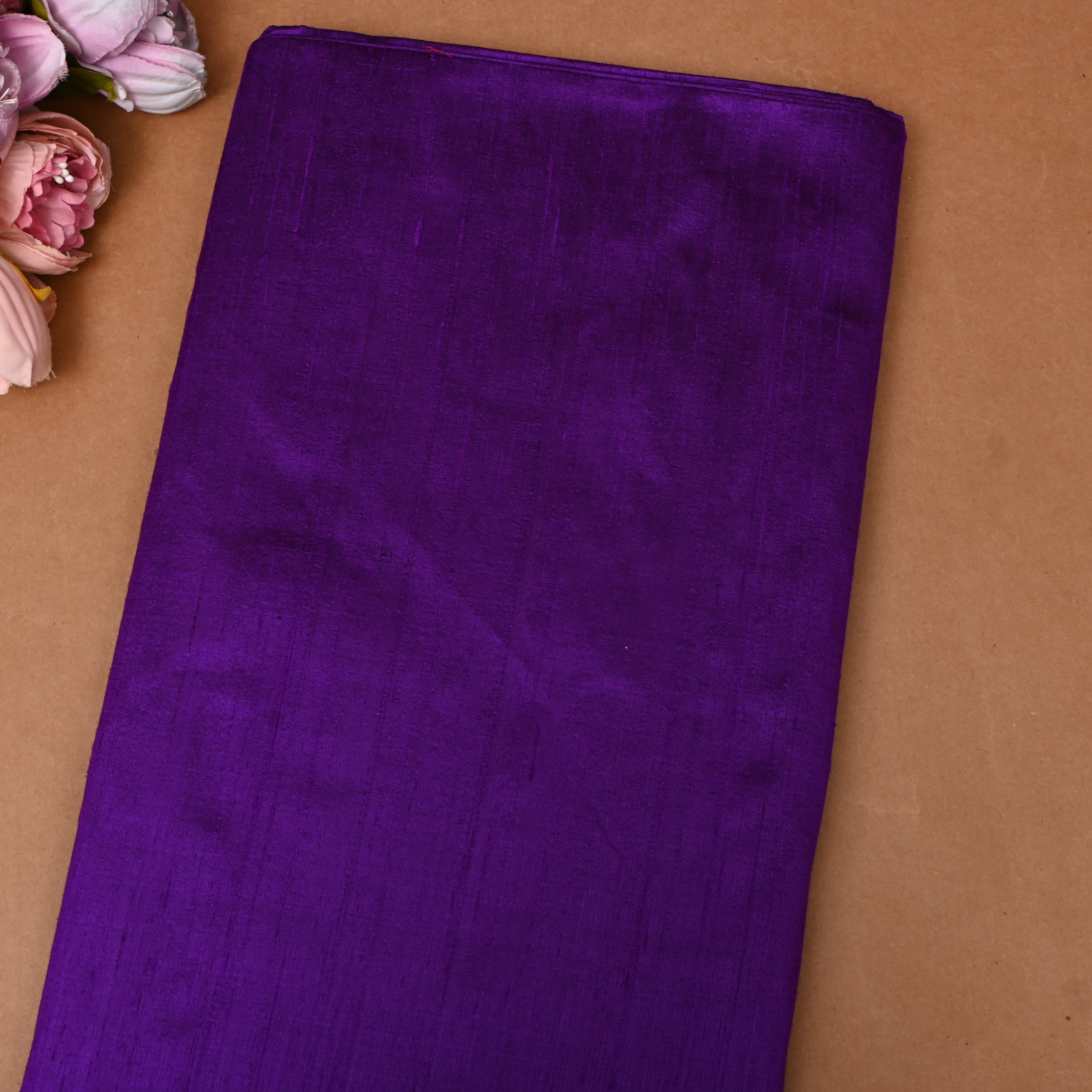 Deep Violet Plain Silk Fabric