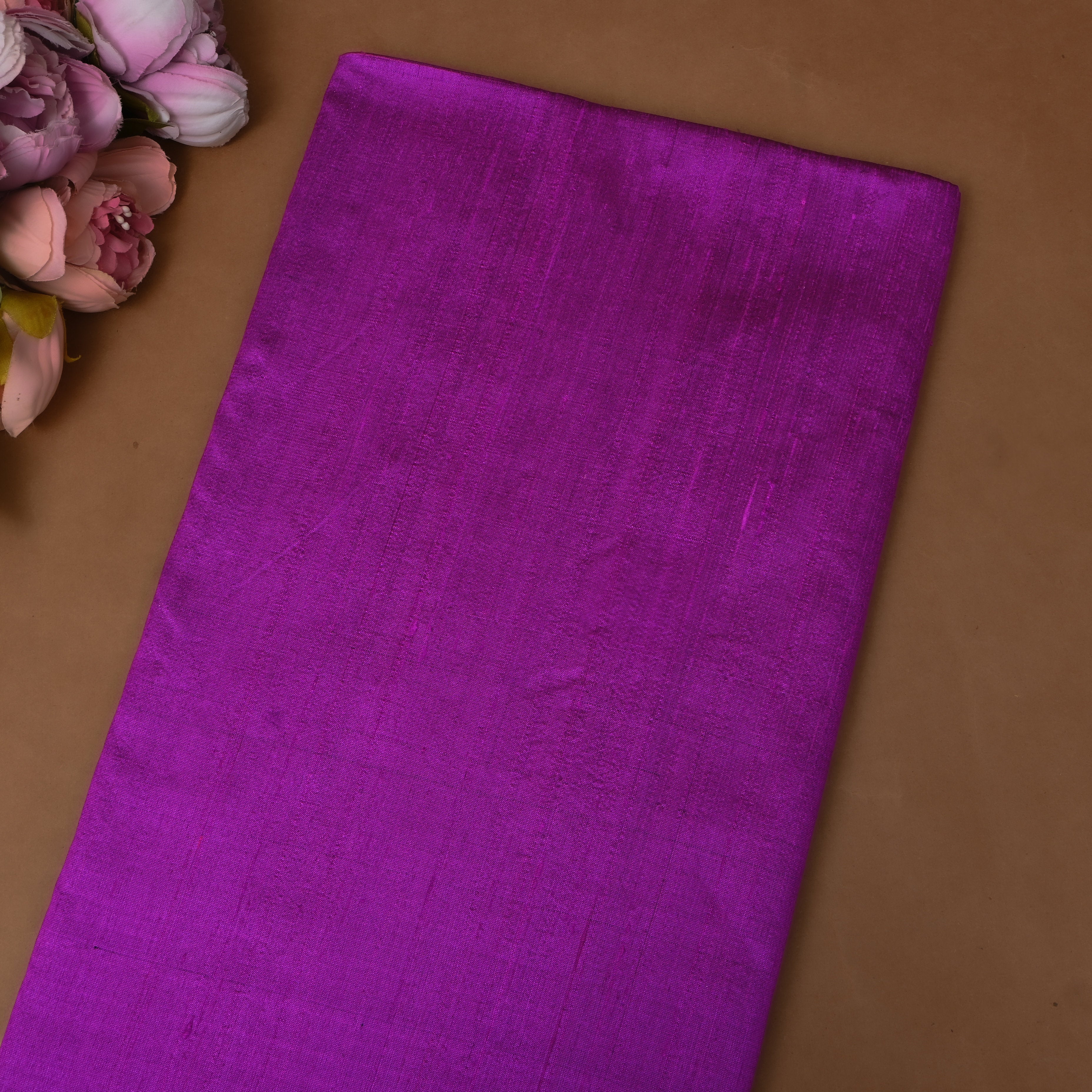 Magenta Purple Plain Silk