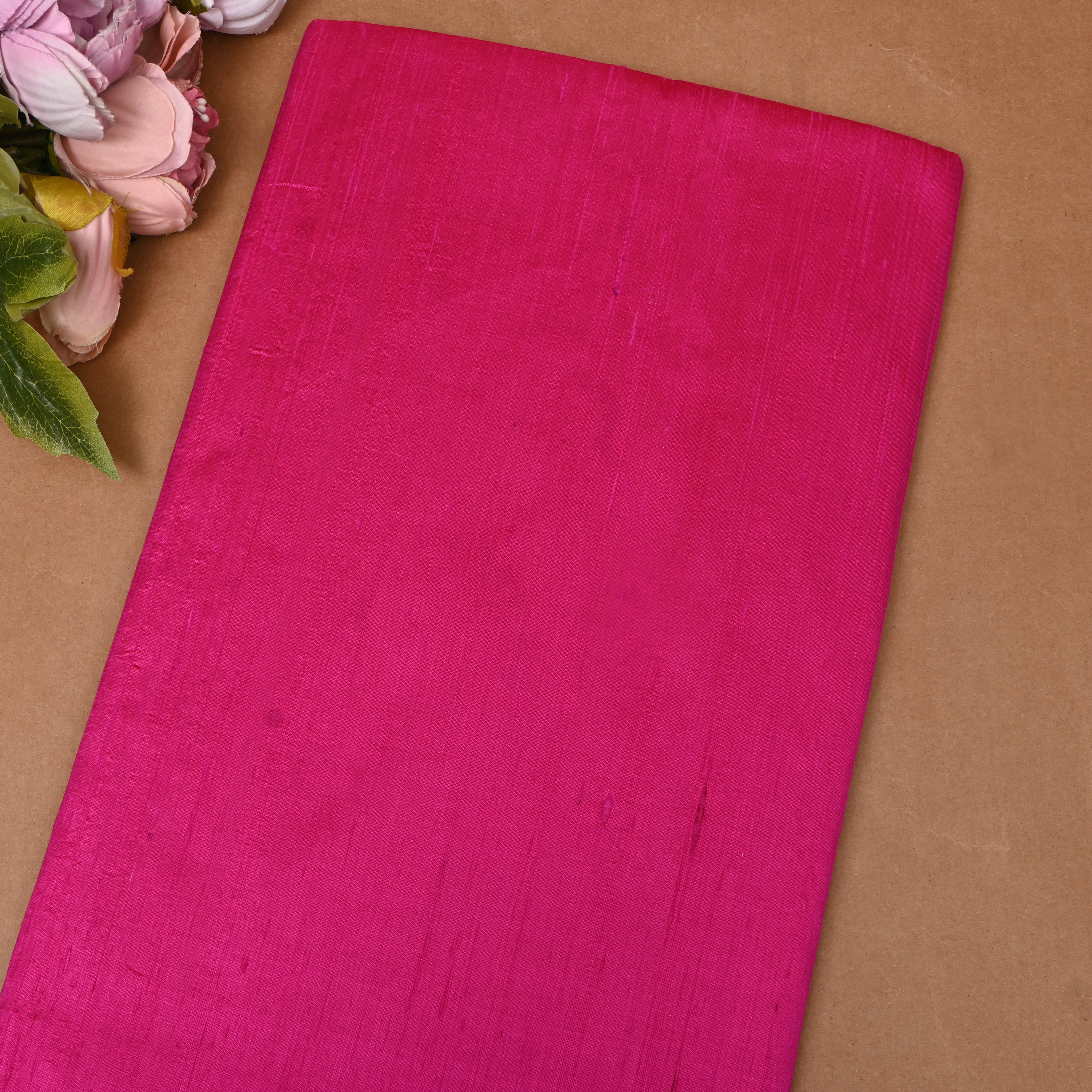 Rain Pink Plain Silk