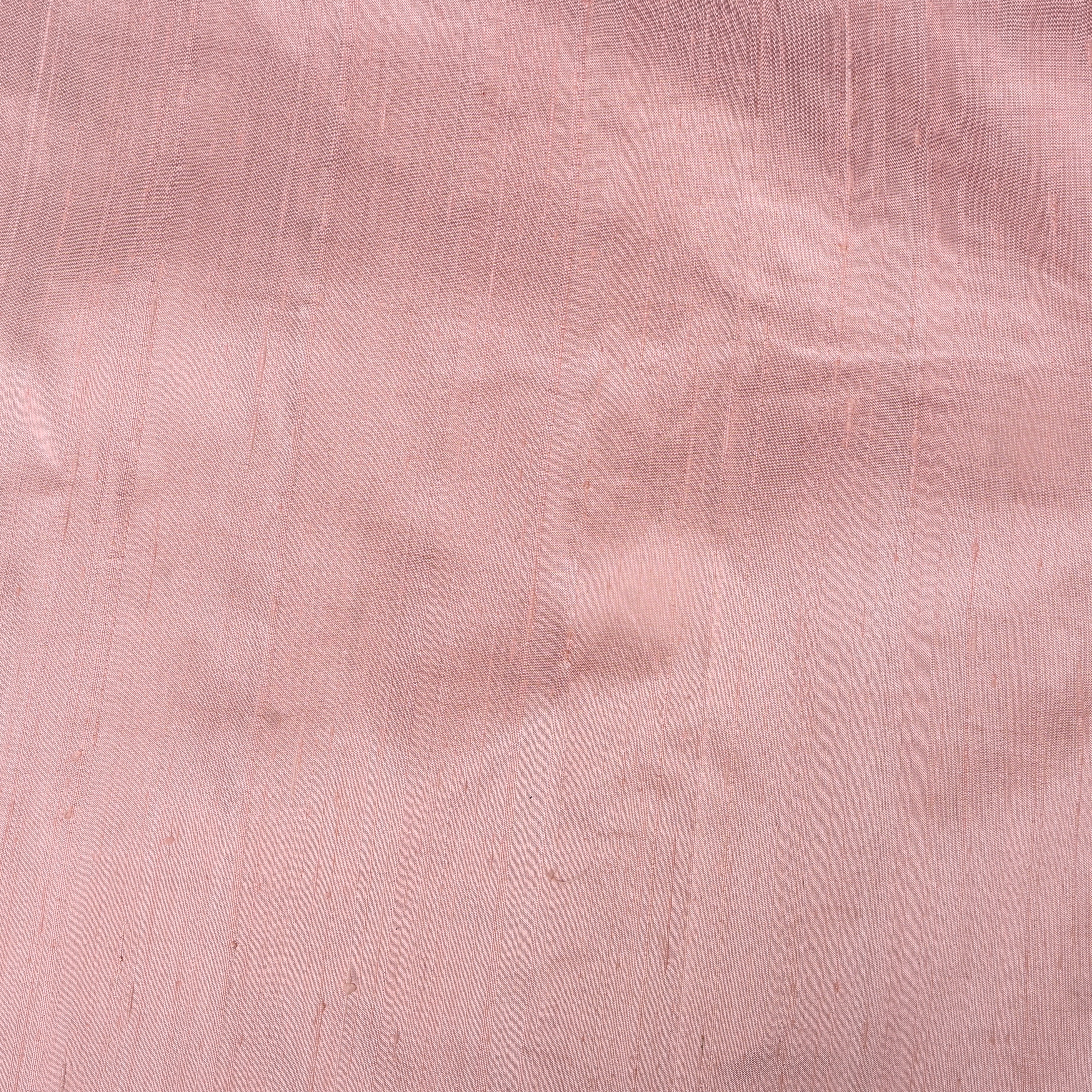Powder Peach Plain Silk Fabric