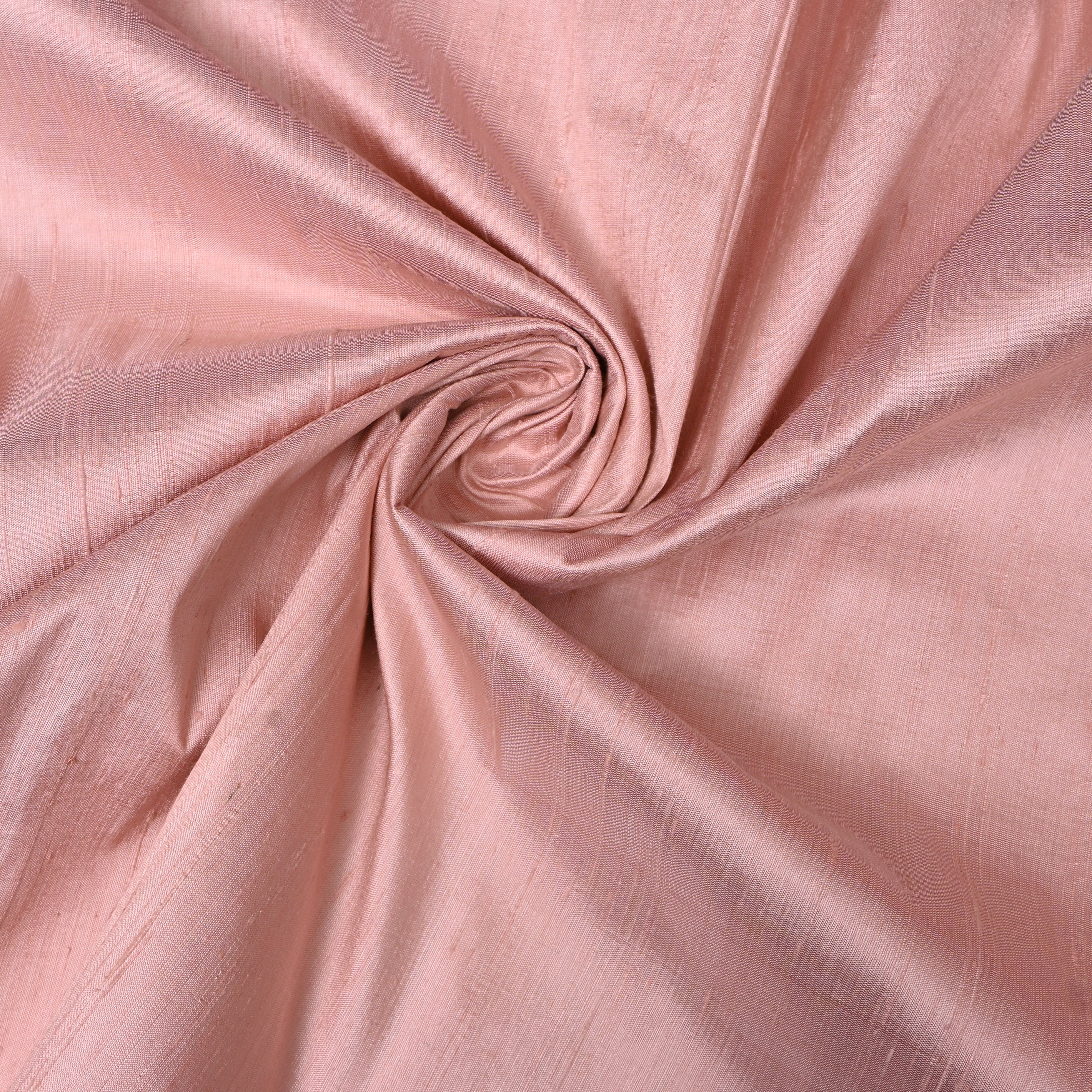 Powder Peach Plain Silk Fabric