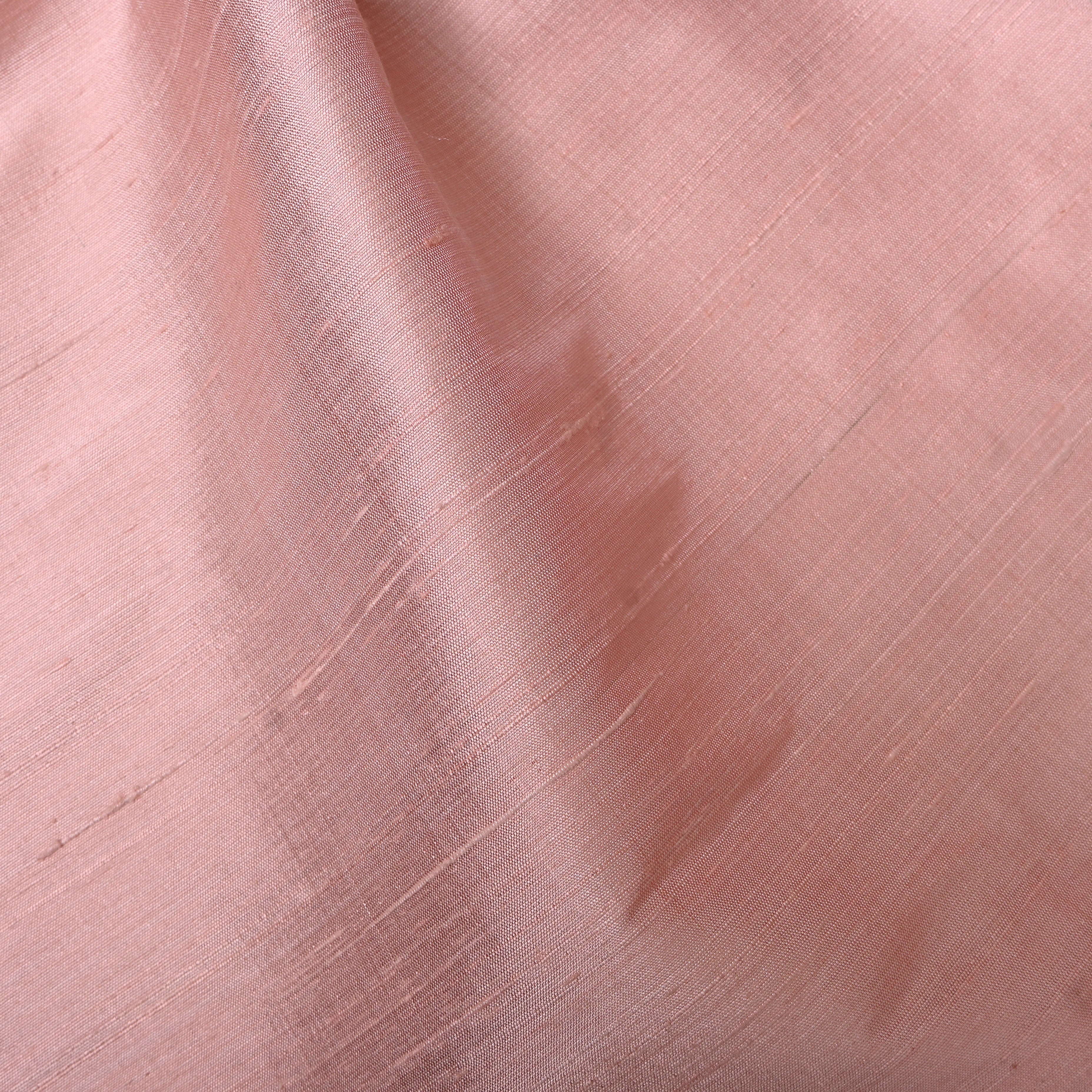 Powder Peach Plain Silk Fabric