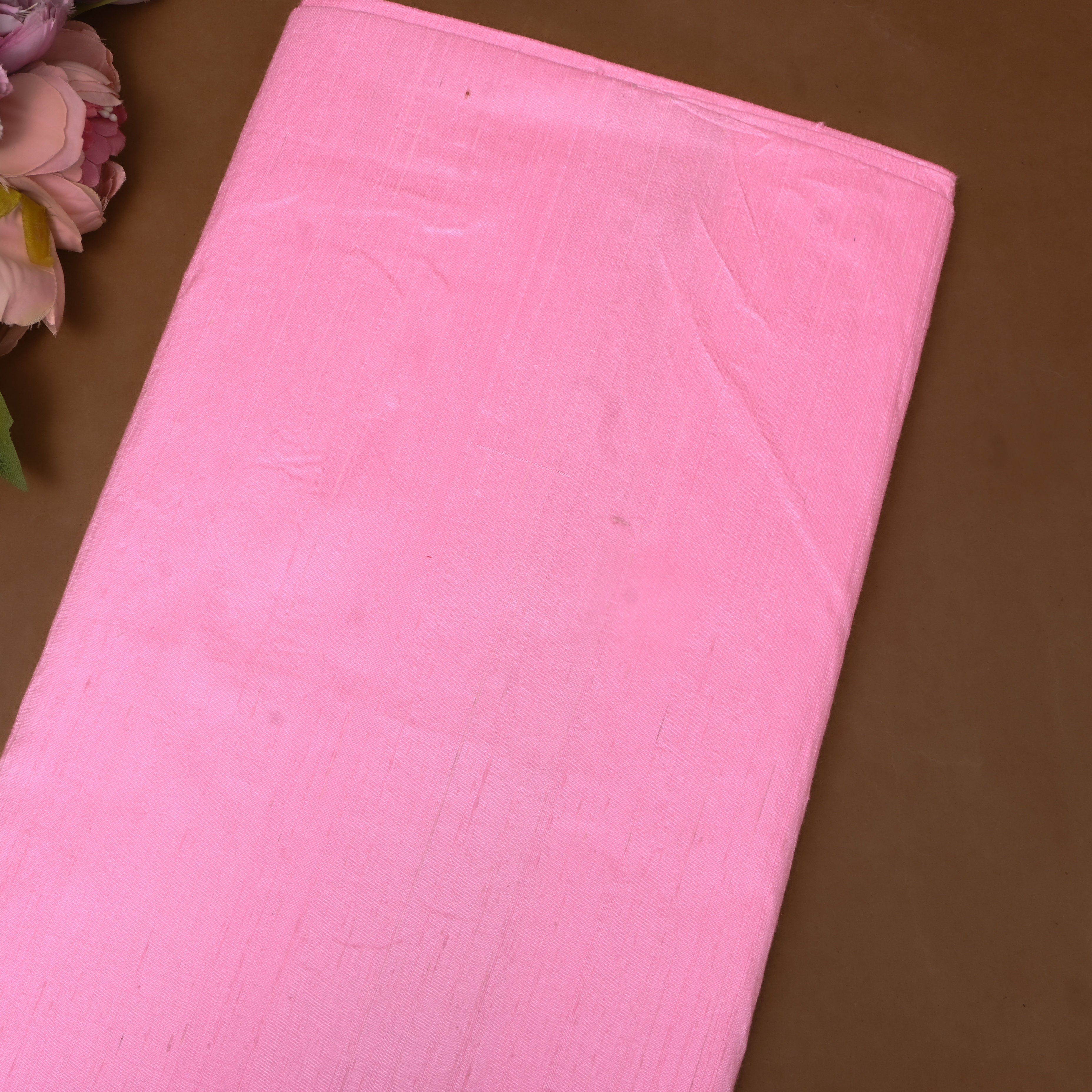 Light Baby Pink Plain Silk