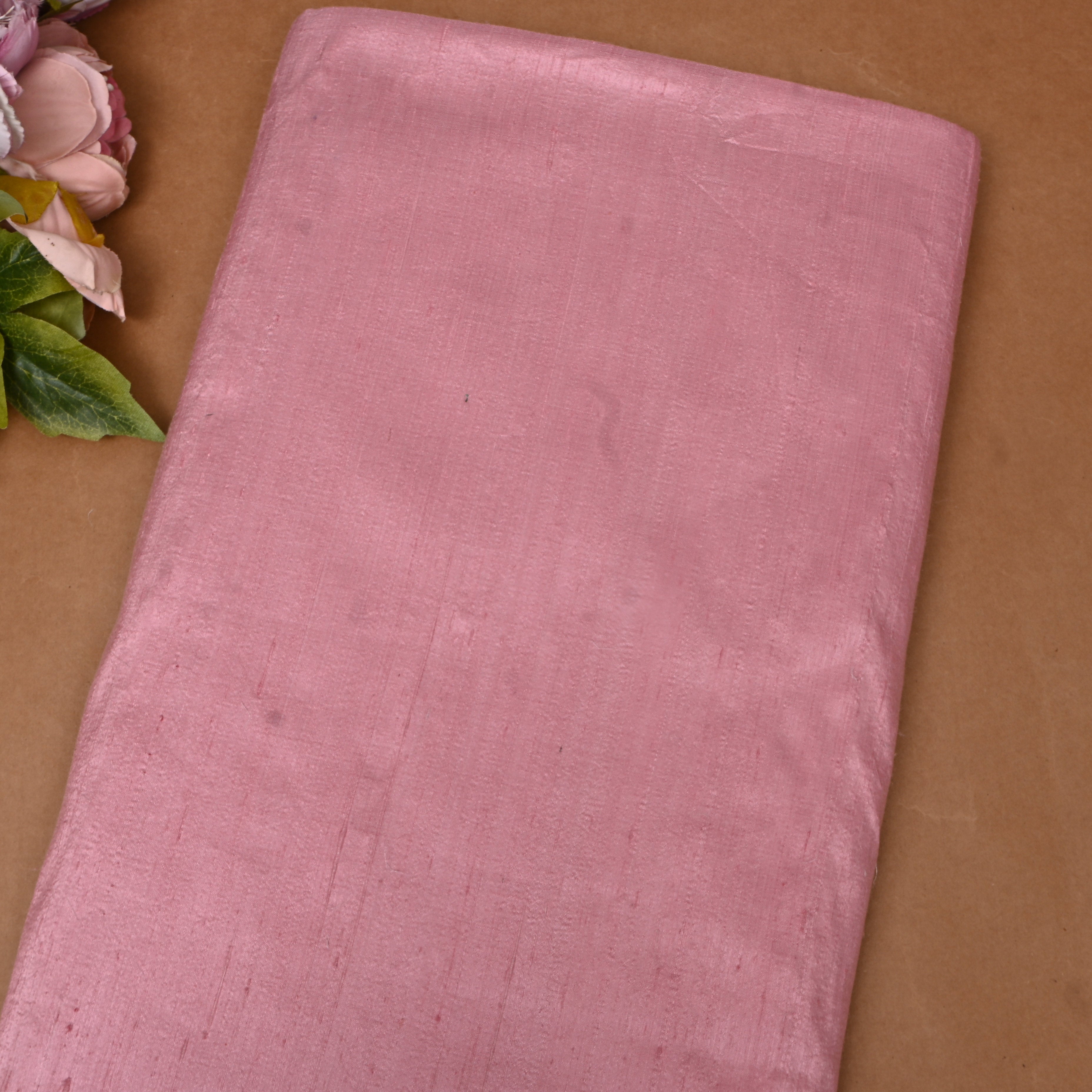 Baby Blush Pink Plain Silk Fabric