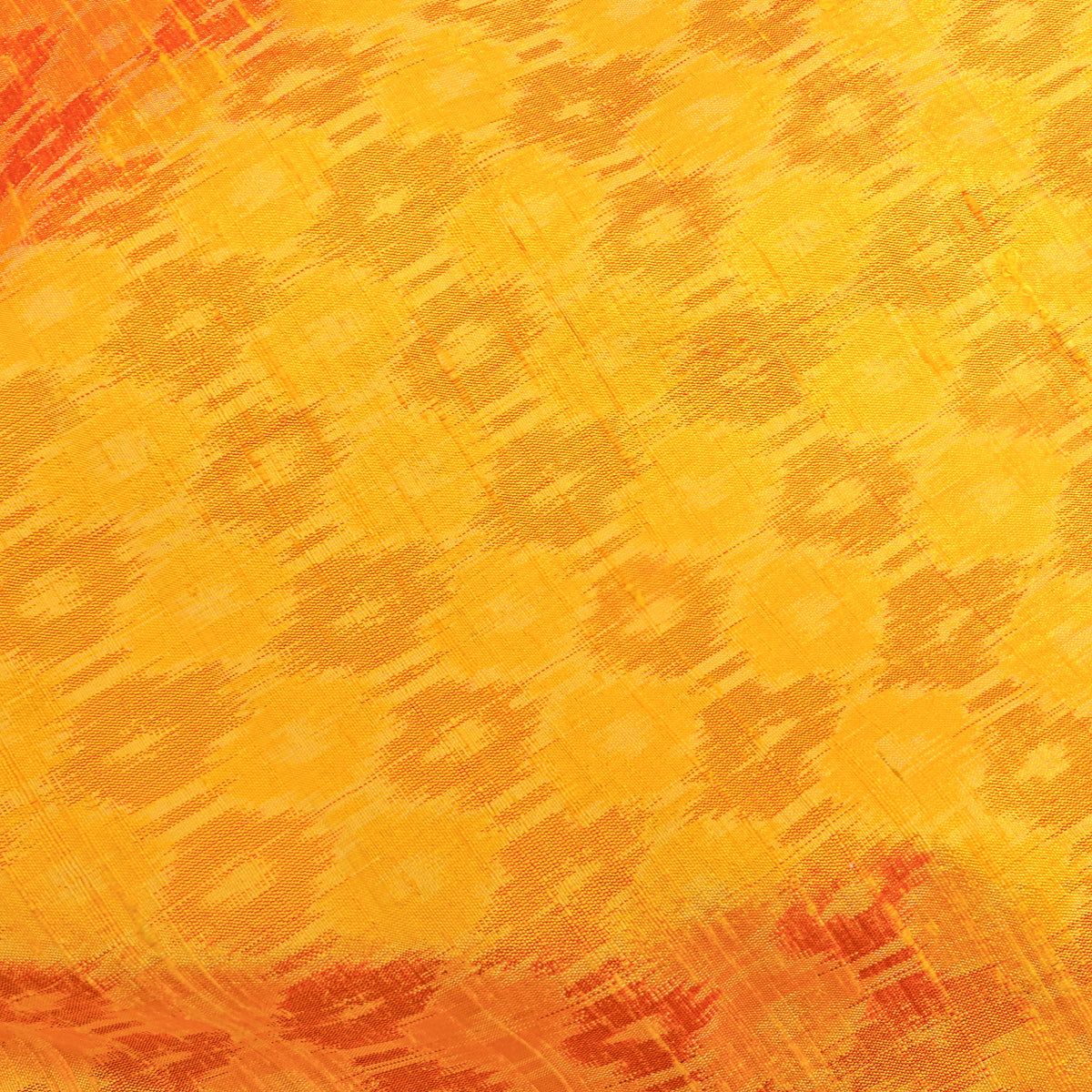 Canary Yellow Diamond Ikat Dupion Silk Fabric
