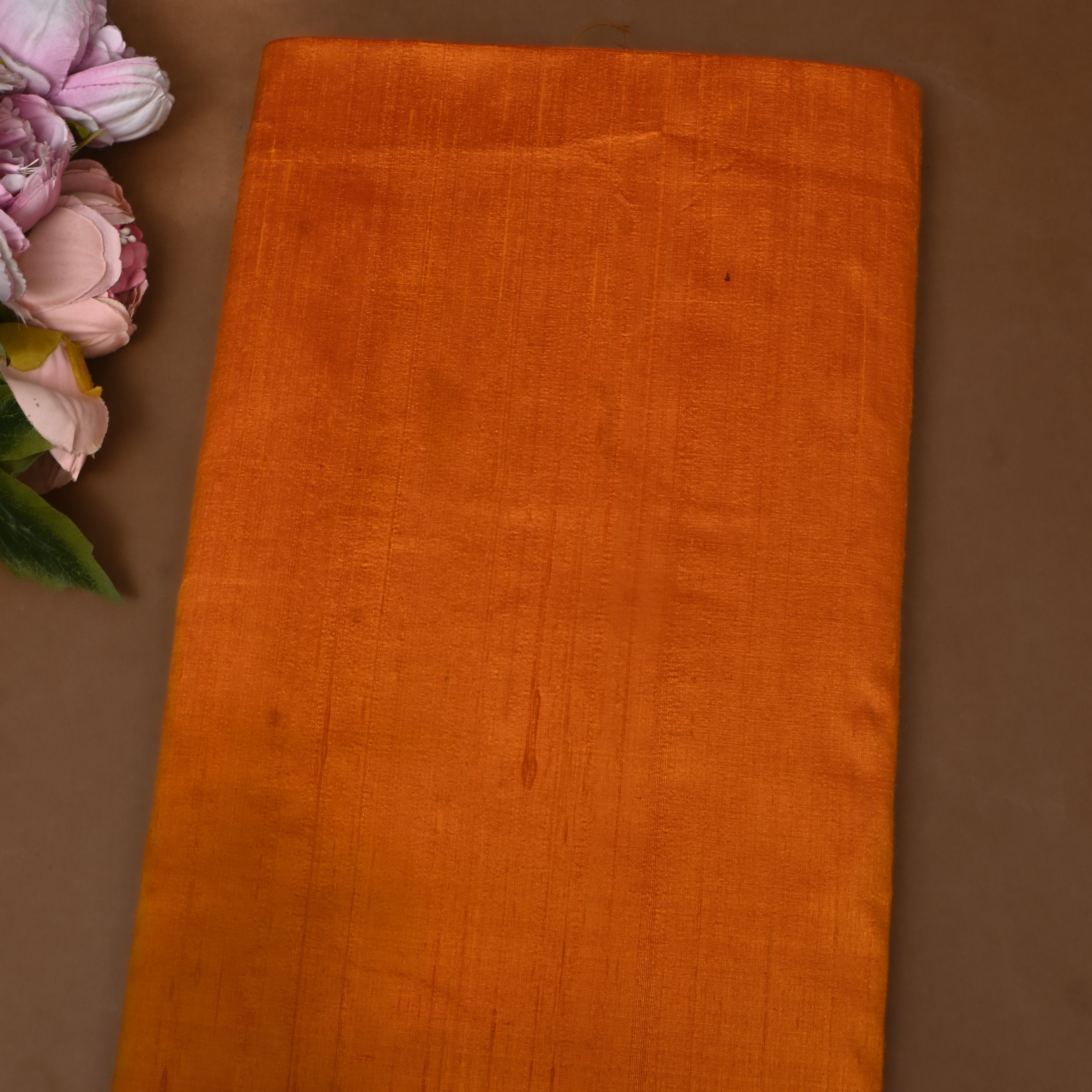Orange Plain Silk