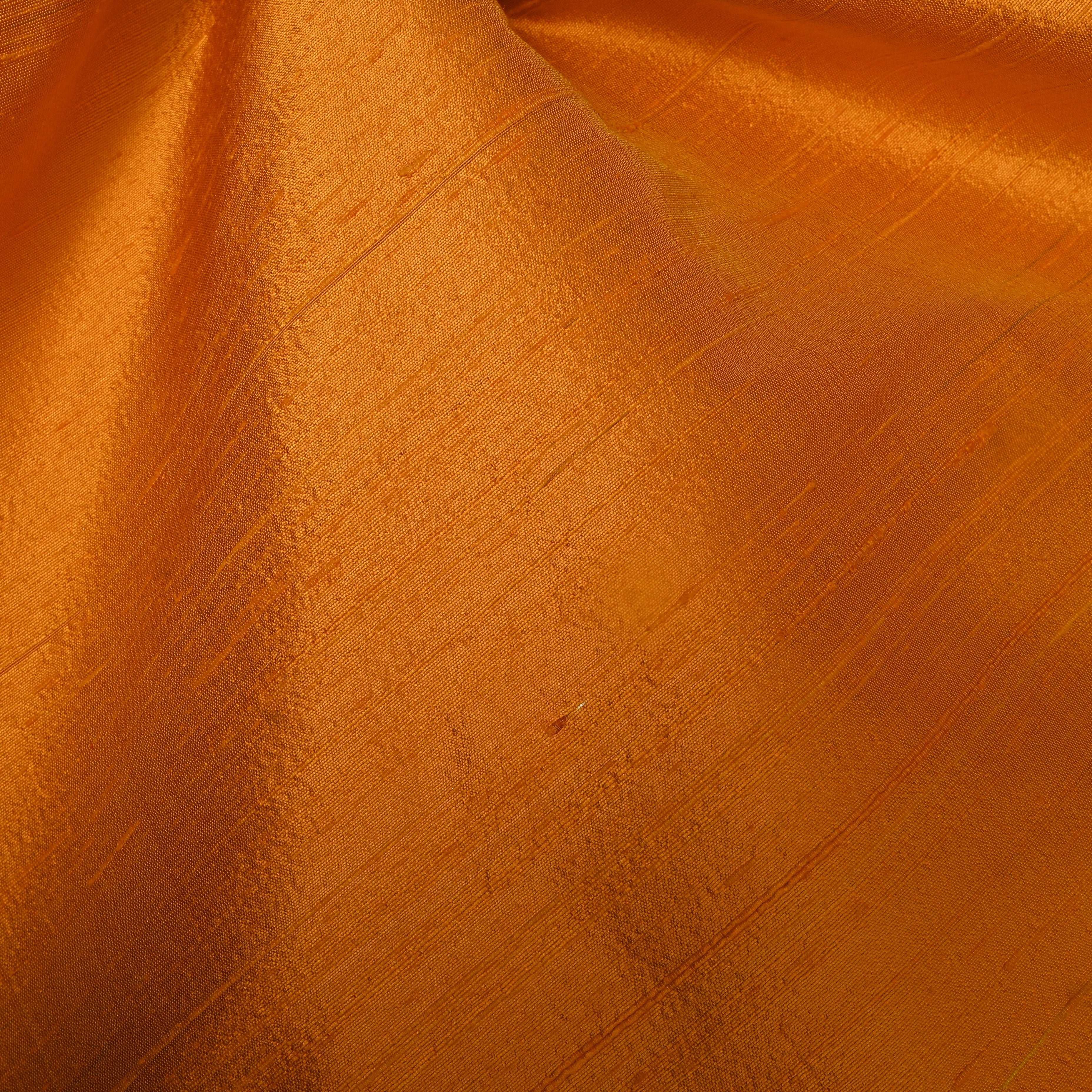 Plain Mustard Yellow Dupion Silk Fabric