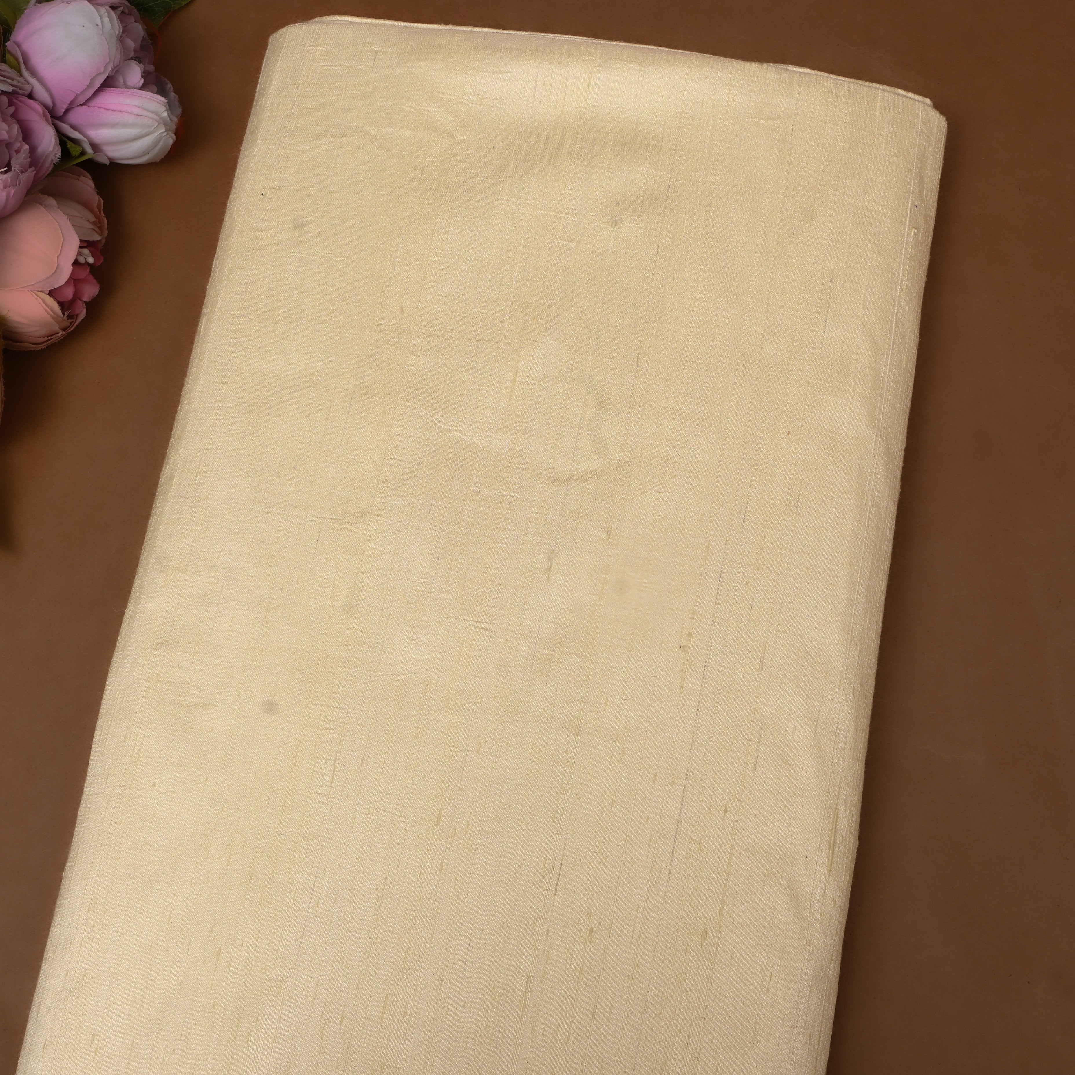Cream Plain Silk