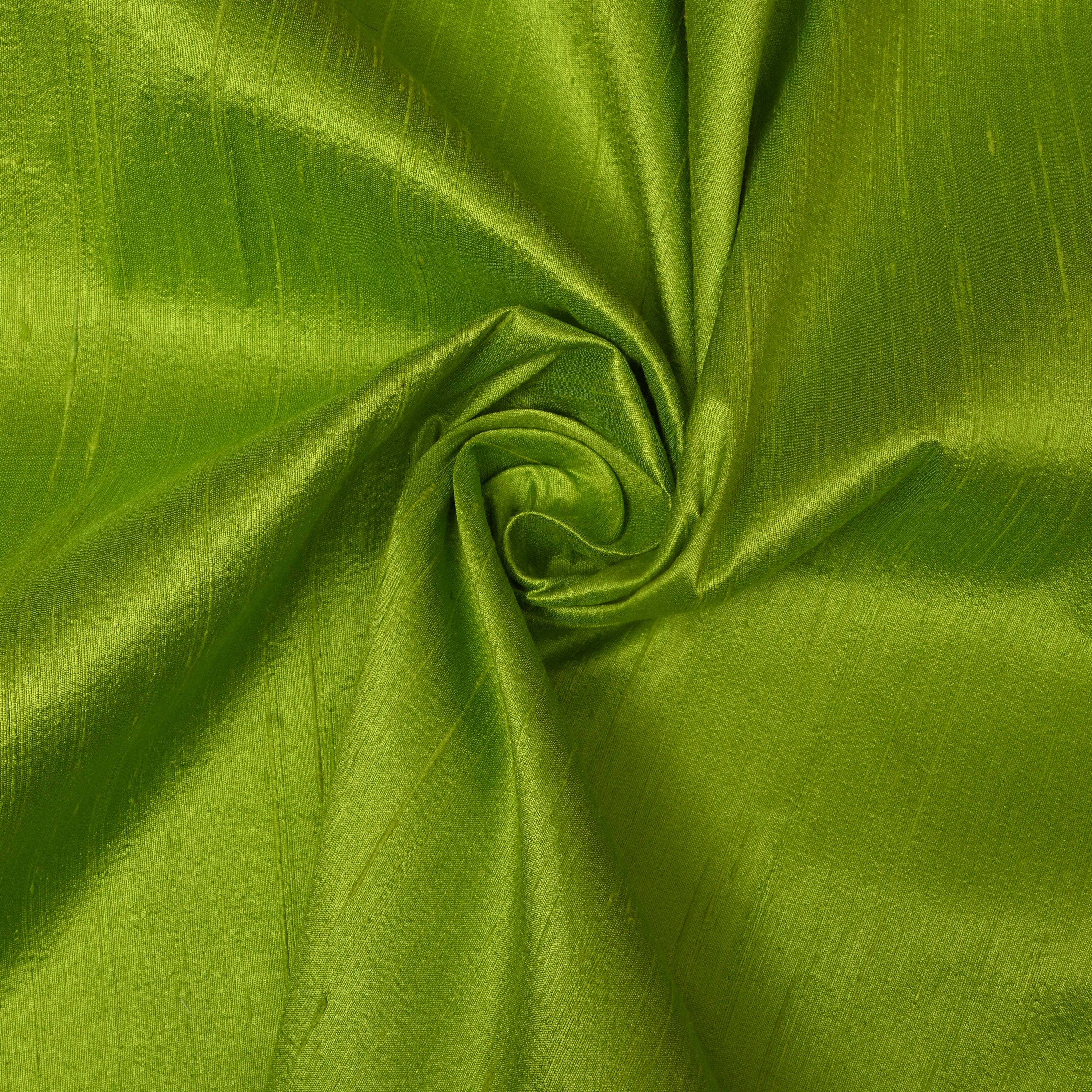 Parrot Green Vibrant Silk