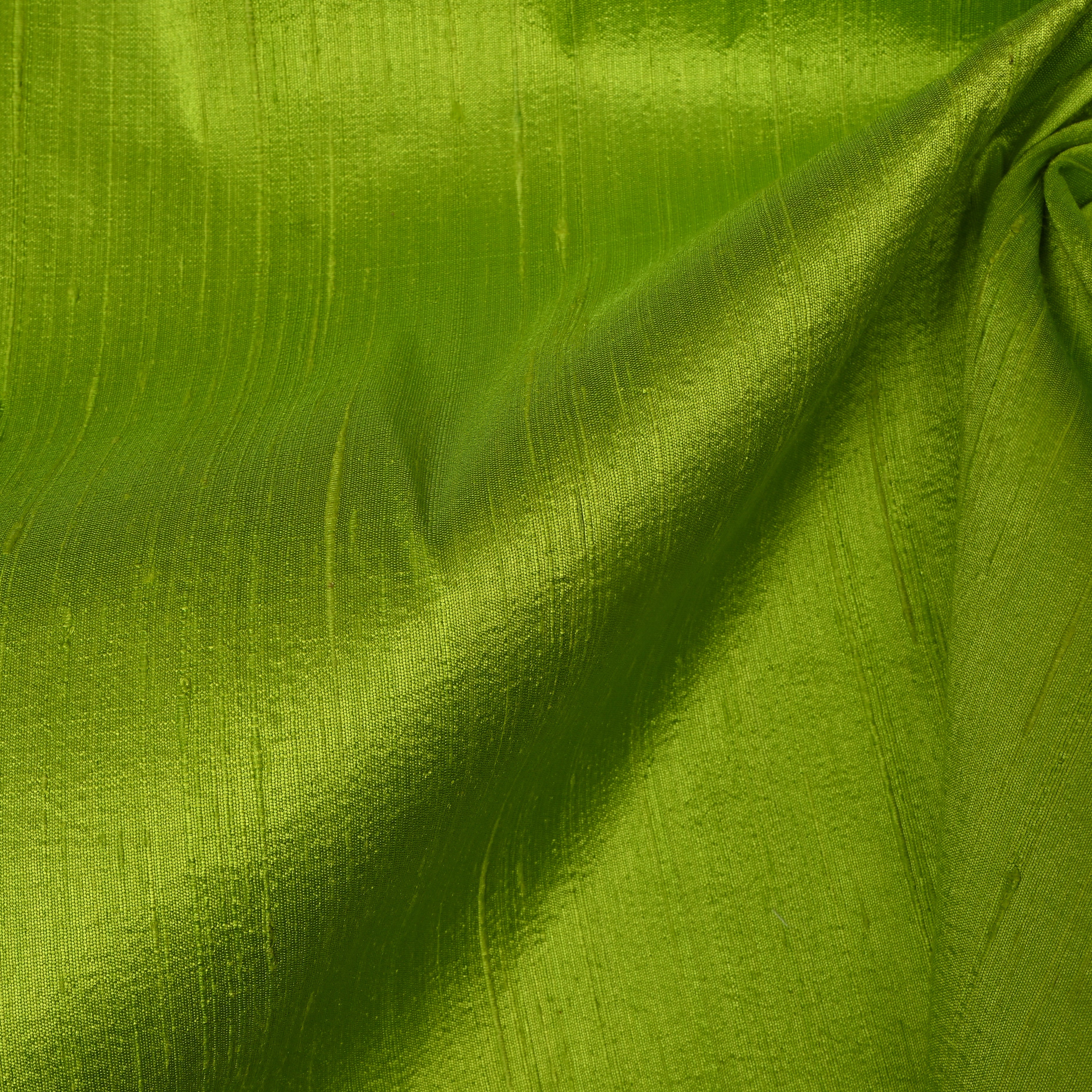 Parrot Green Vibrant Silk