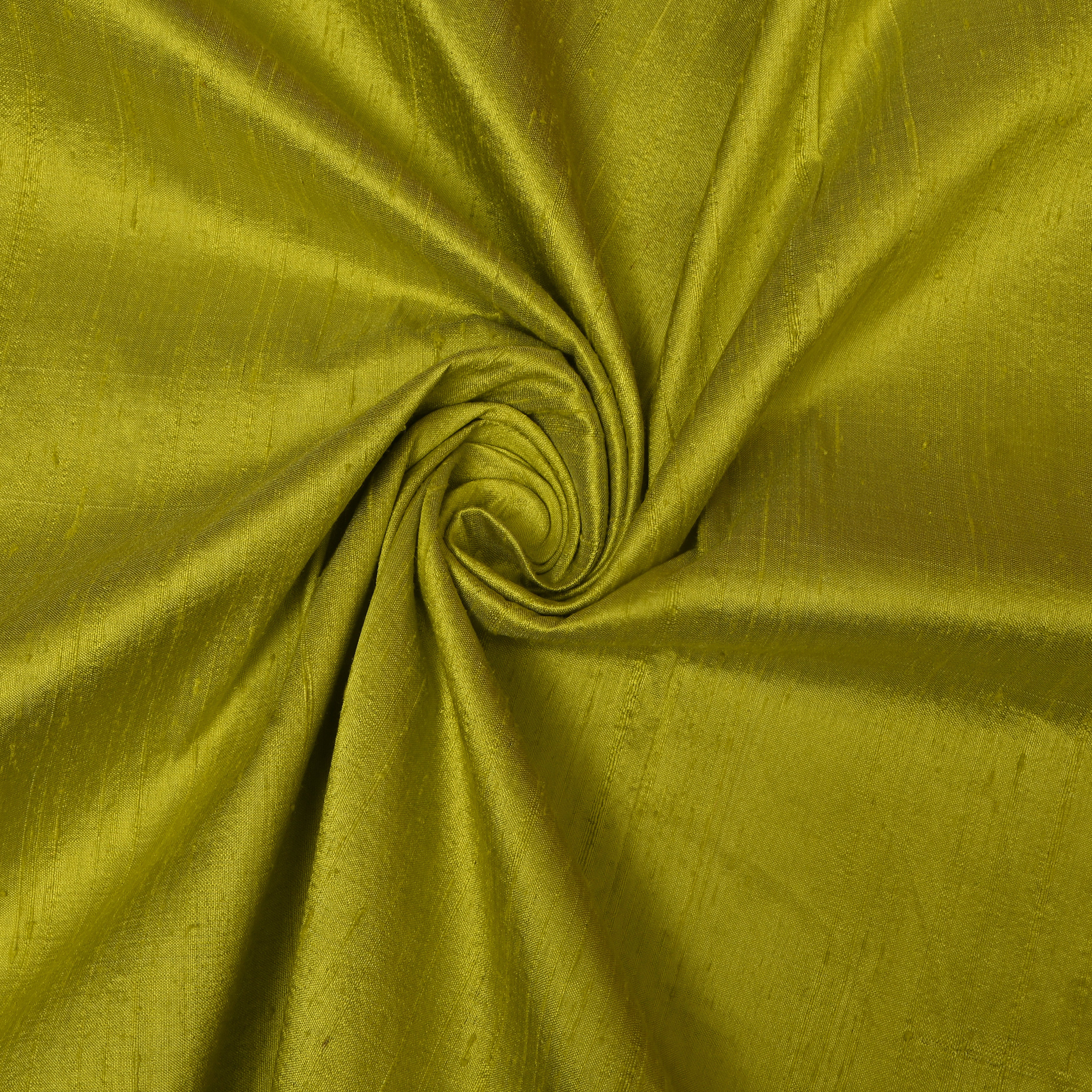 Olive Green Plain Silk