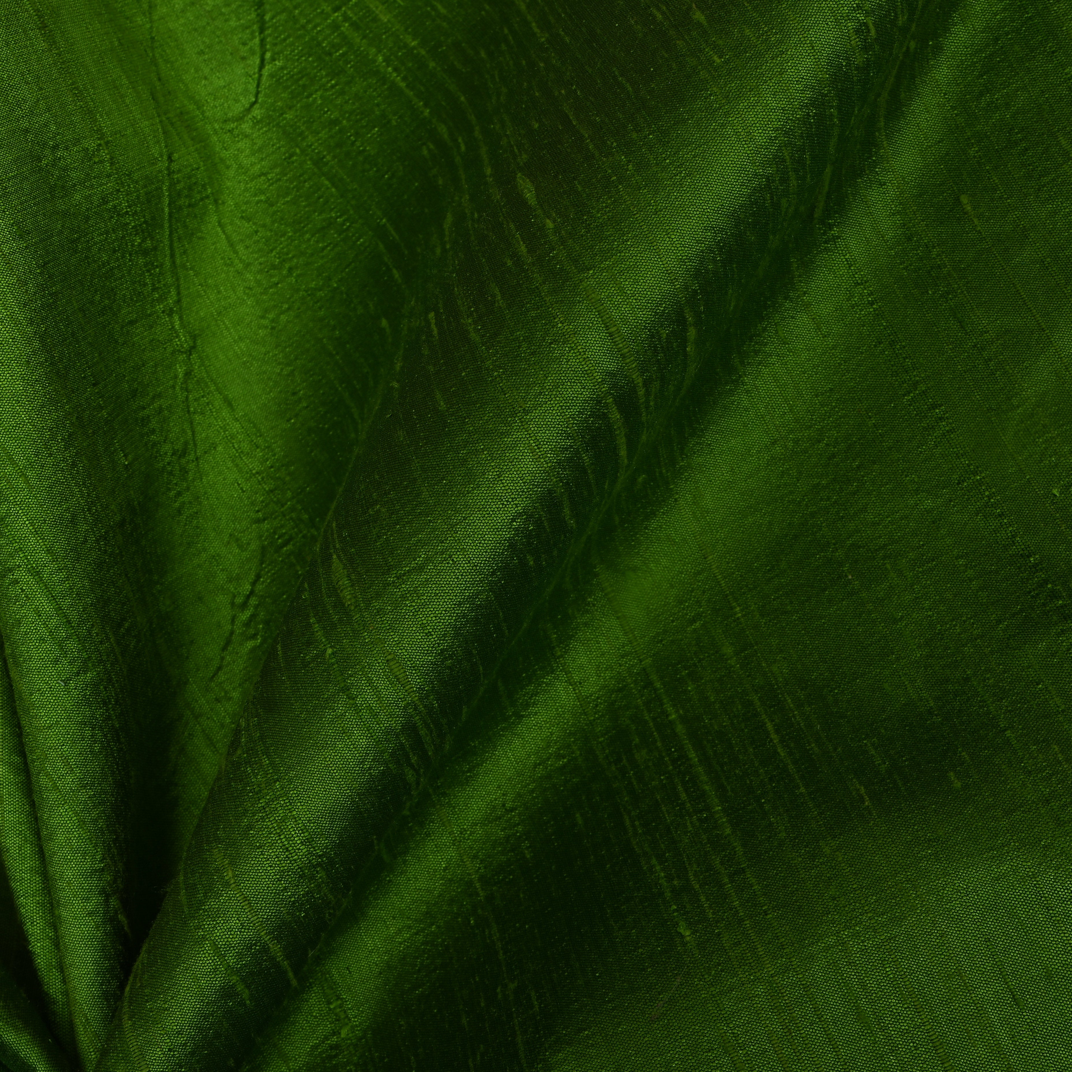 Bright Green Plain Silk