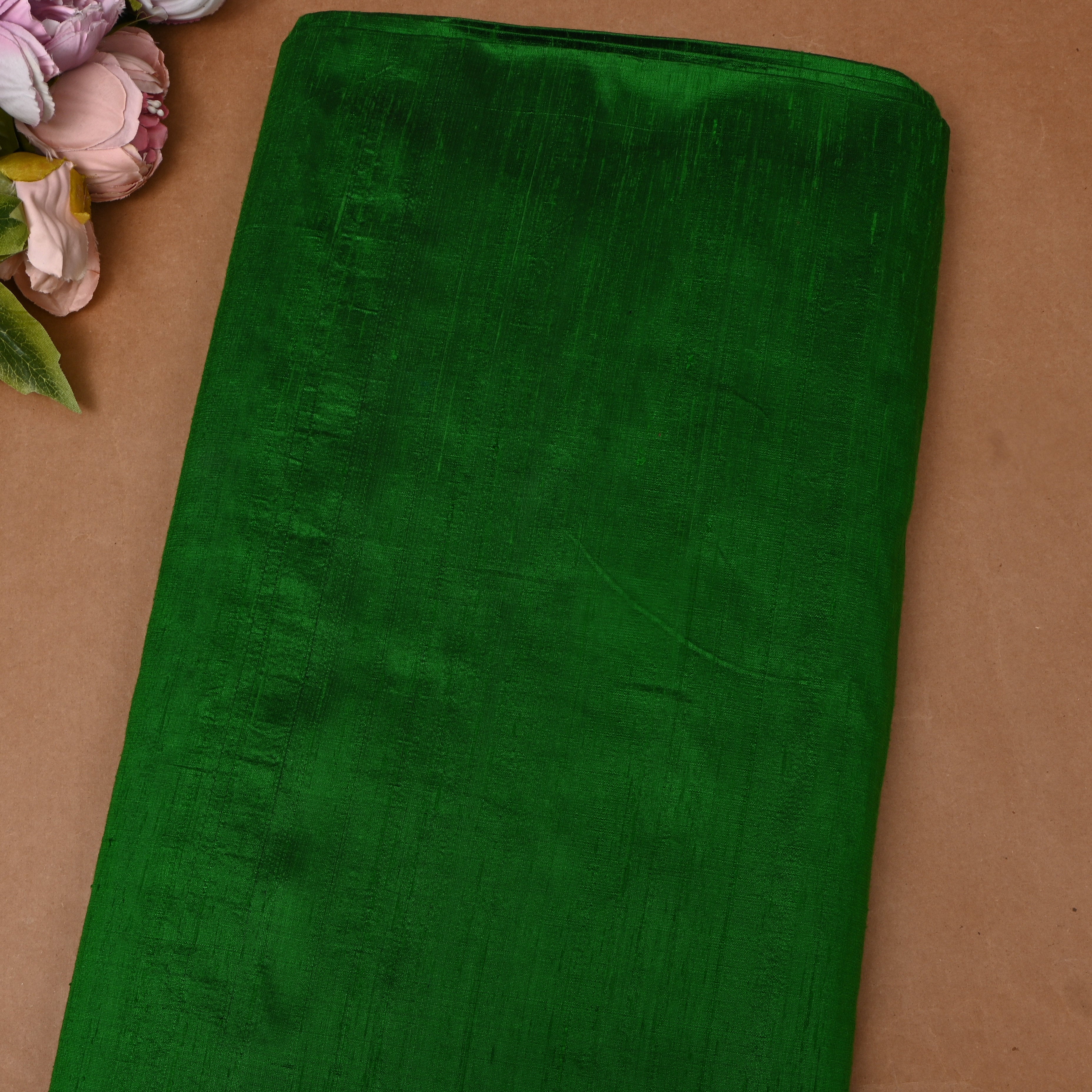Emerald Green Glossy Silk